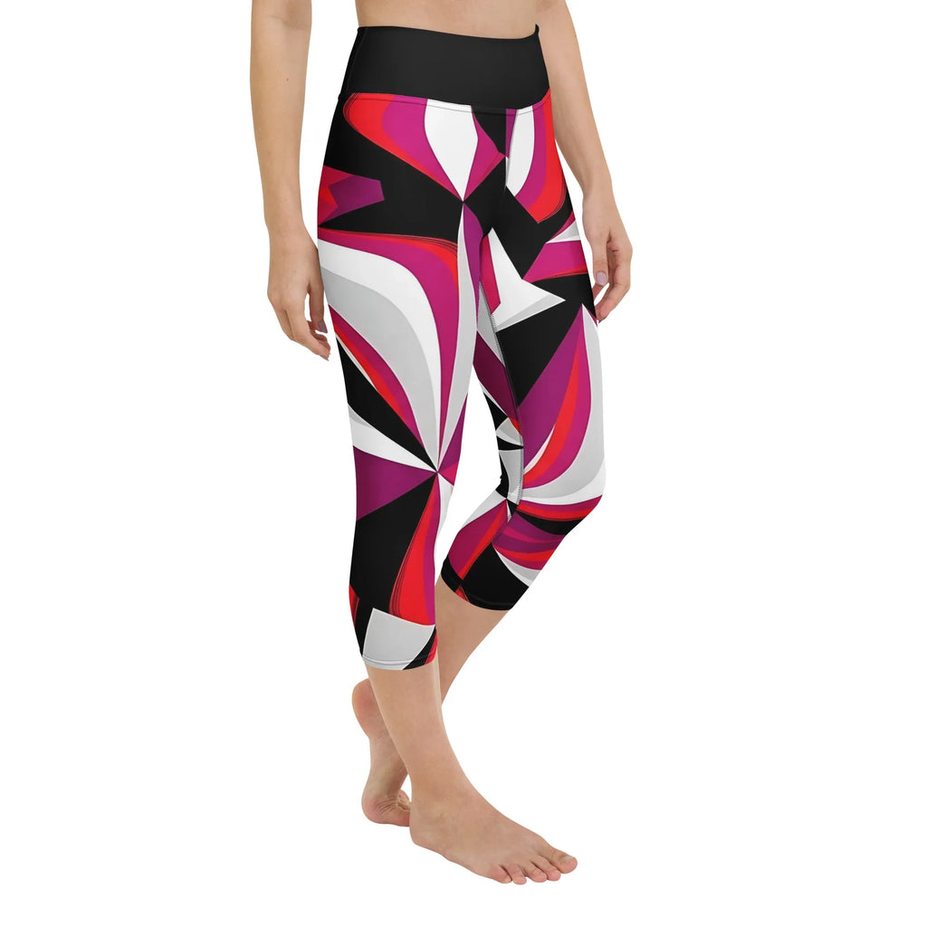 Yoga Capri Leggings Yoga Leggings AwRans Clothing all-over-print-yoga-capri-leggings-white-right-front-687db55f8a908
