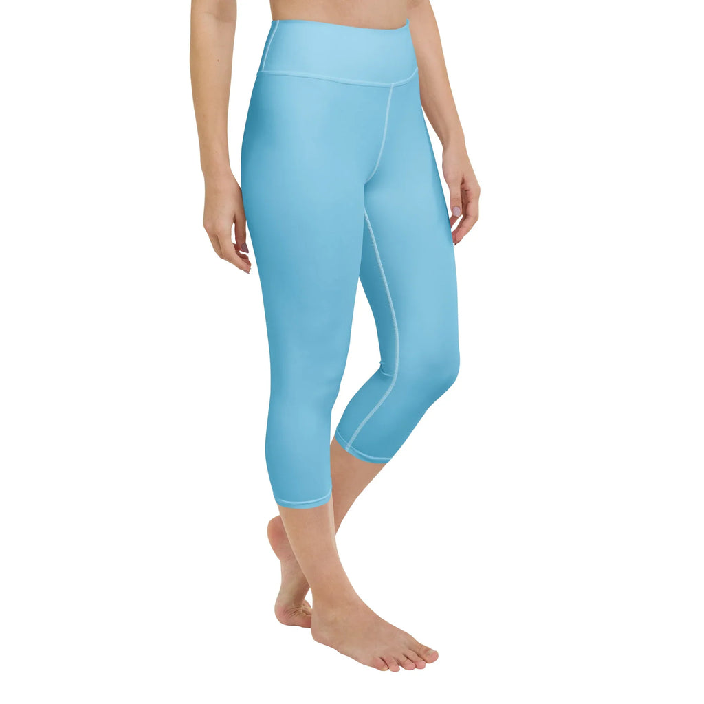 Yoga Capri Leggings Yoga Leggings AwRans Clothing all-over-print-yoga-capri-leggings-white-right-front-687db790cc838