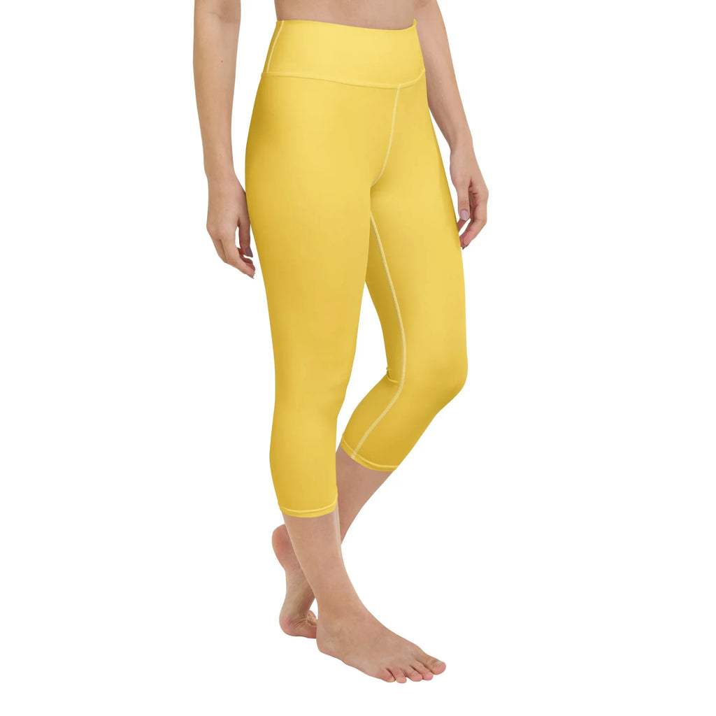 Yoga Capri Leggings Yoga Leggings AwRans Clothing all-over-print-yoga-capri-leggings-white-right-front-687db7fe49641