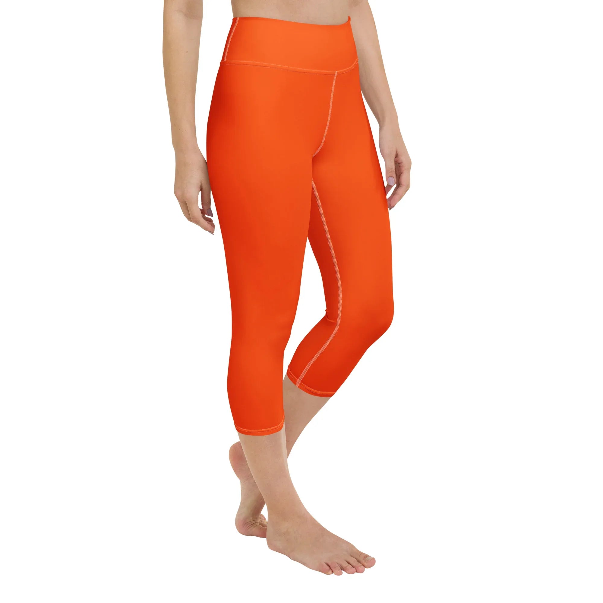 Yoga Capri Leggings Yoga Leggings AwRans Clothing all-over-print-yoga-capri-leggings-white-right-front-687db8347d366