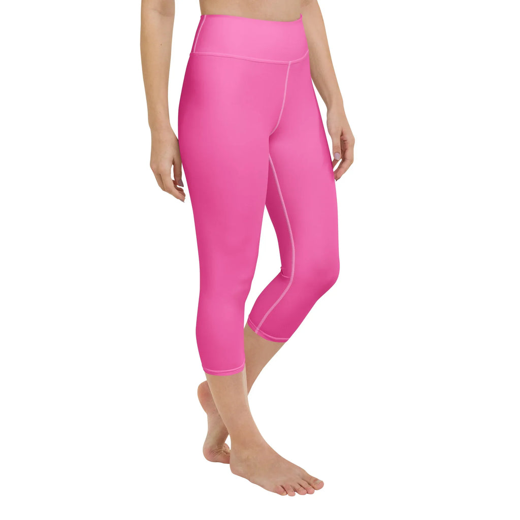 Yoga Capri Leggings Yoga Leggings AwRans Clothing all-over-print-yoga-capri-leggings-white-right-front-687db8d9dd771