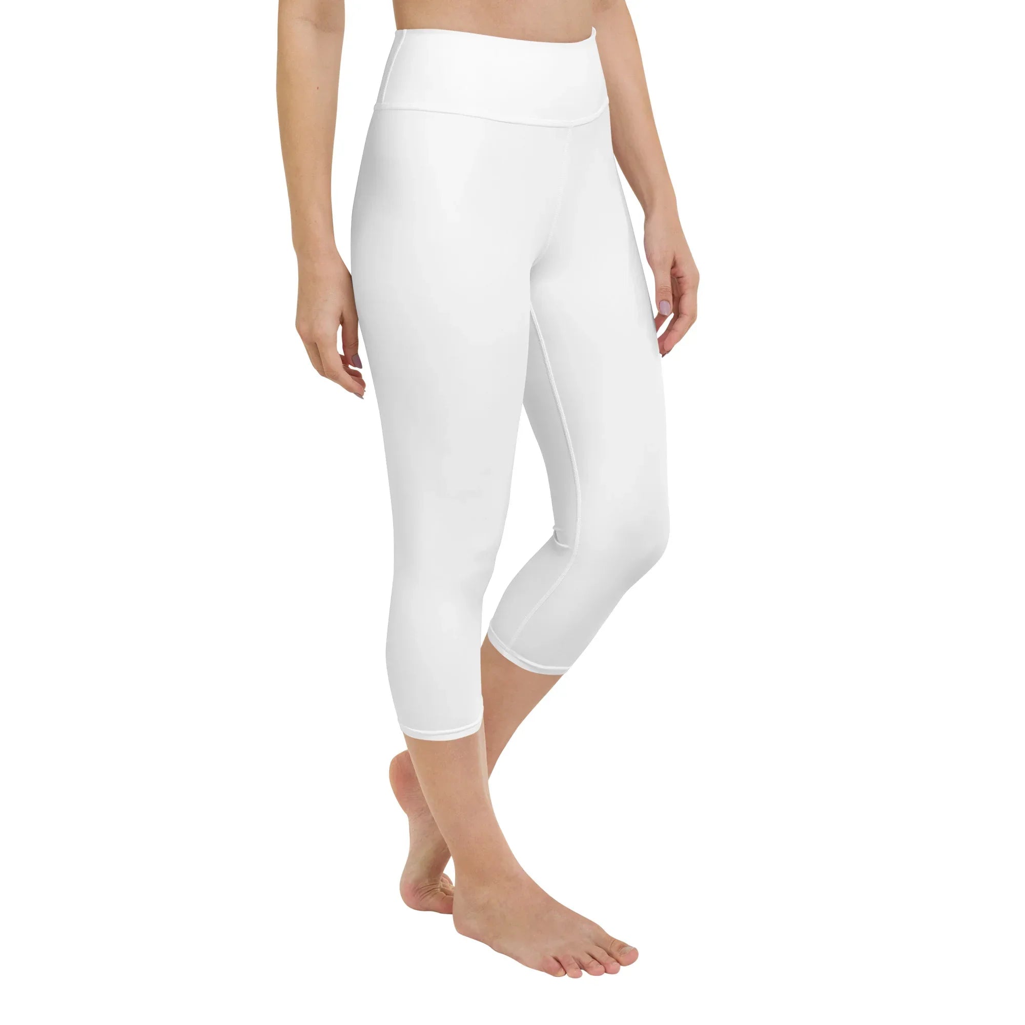 Yoga Capri Leggings Yoga Leggings AwRans Clothing all-over-print-yoga-capri-leggings-white-right-front-687db9117aa68