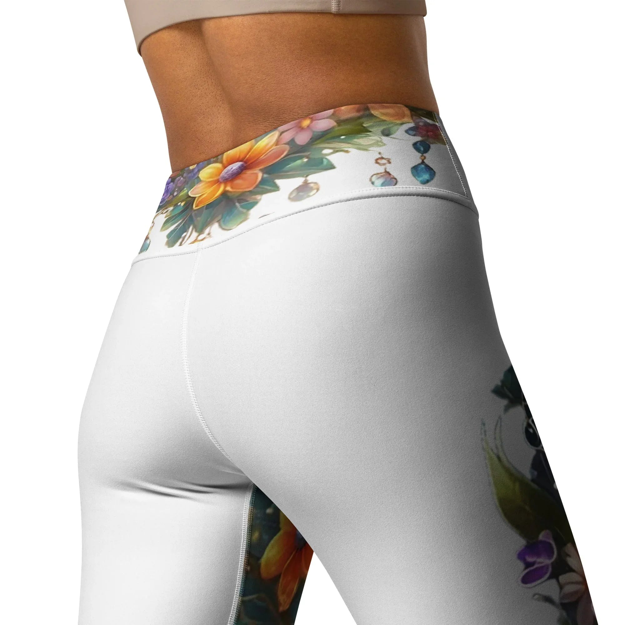 Super soft stretchy Yoga Leggings Roses gate - AwRans Clothing