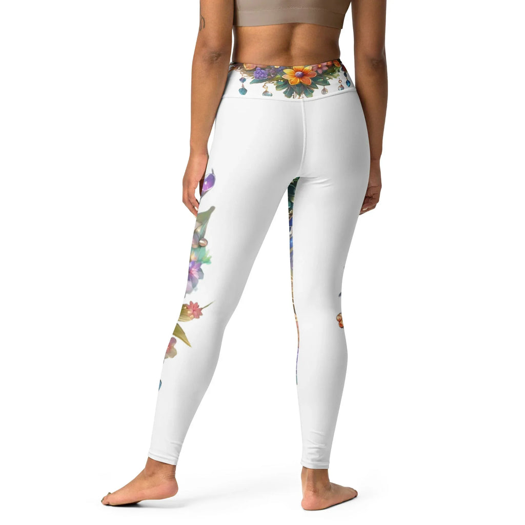 Super soft stretchy Yoga Leggings Roses gate - AwRans Clothing