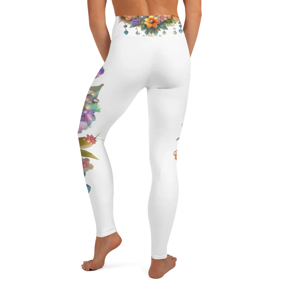 Super soft stretchy Yoga Leggings Roses gate - AwRans Clothing