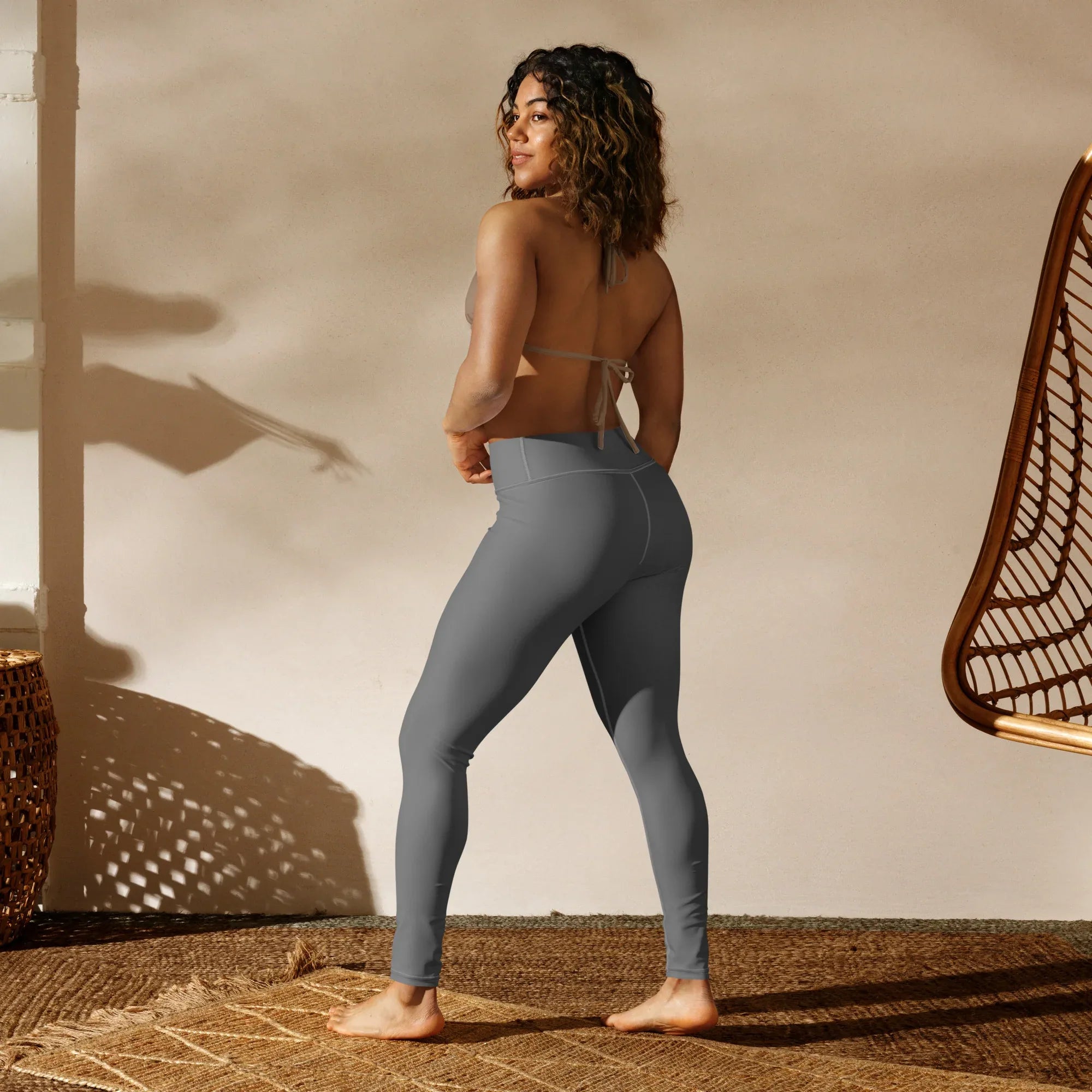 Yoga Leggings Leggings AwRans Clothing all-over-print-yoga-leggings-white-back-68773b93544b7
