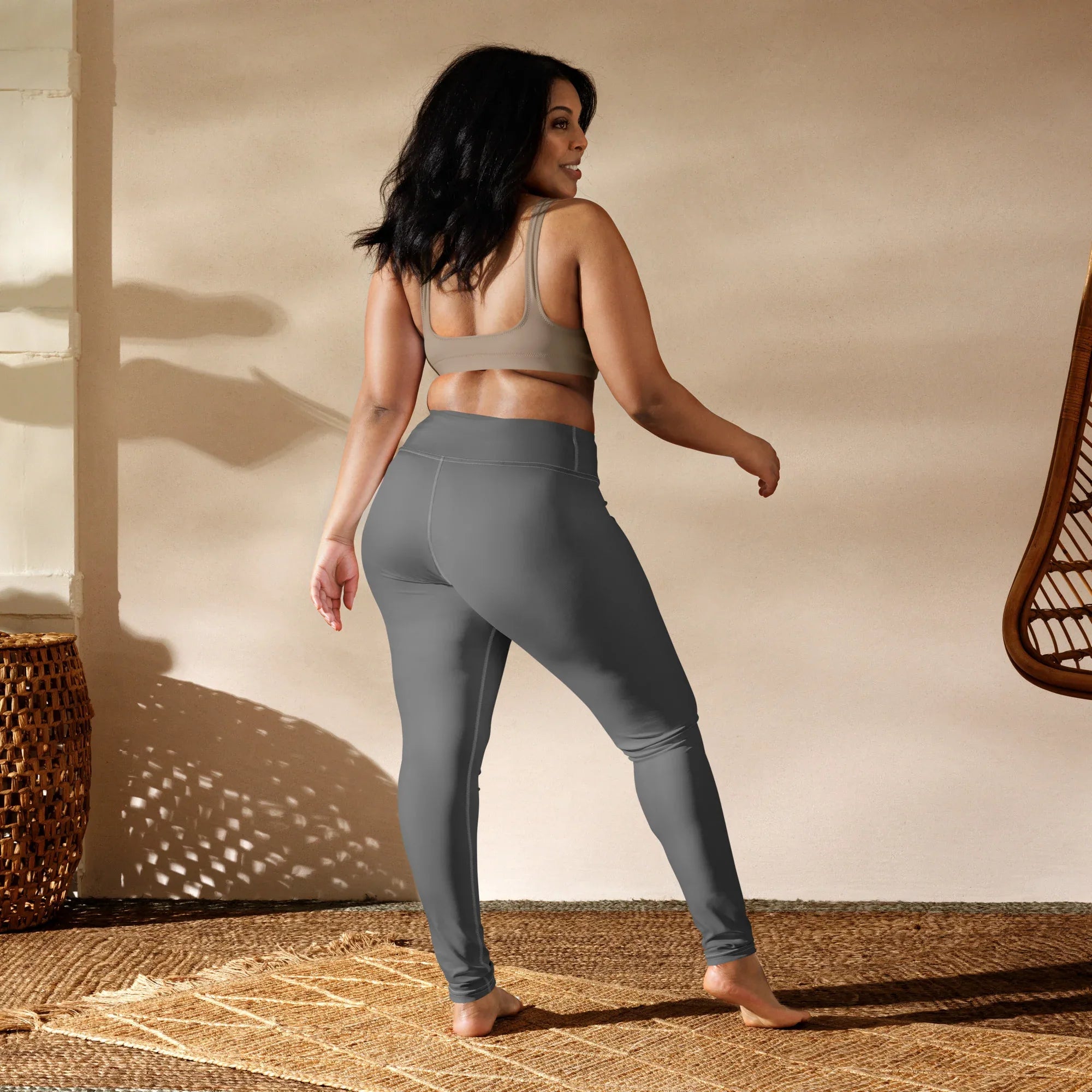 Yoga Leggings Leggings AwRans Clothing all-over-print-yoga-leggings-white-back-68773b93546da