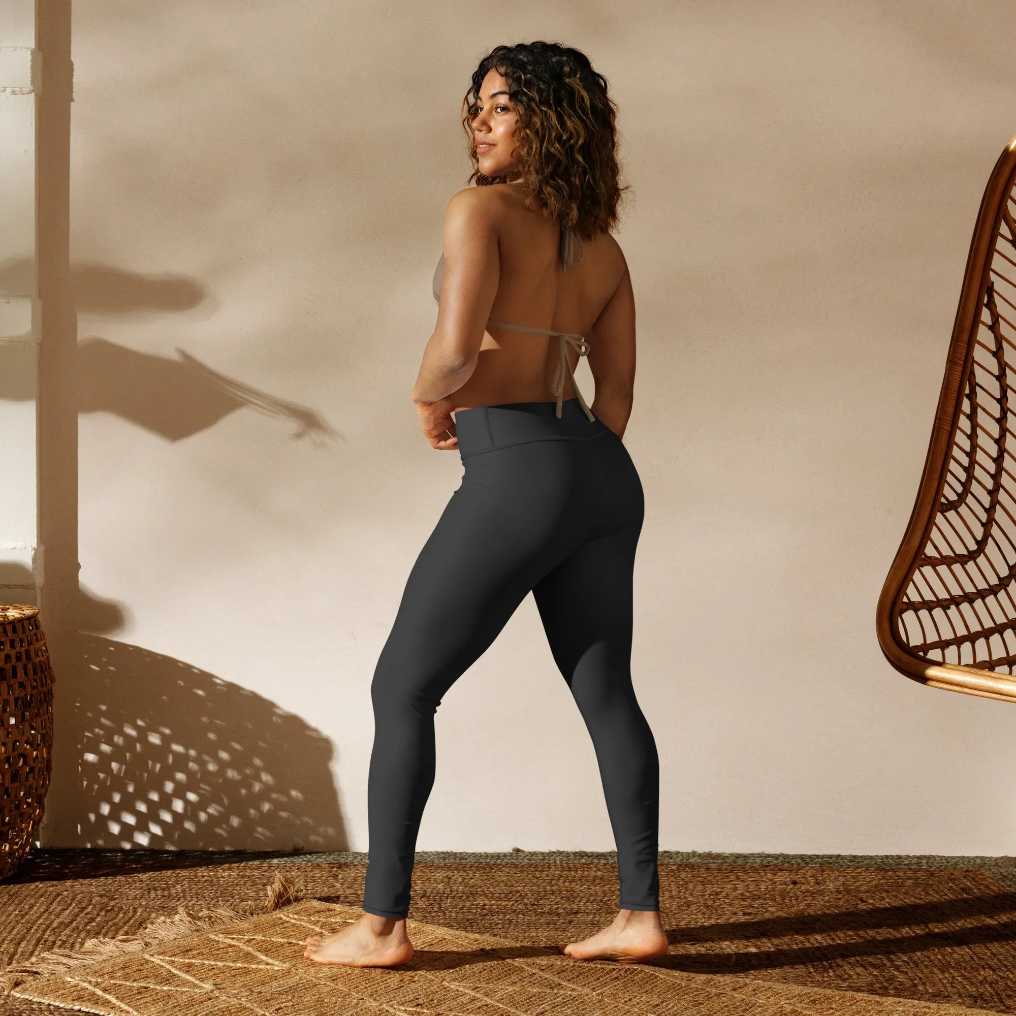 Yoga Leggings Leggings AwRans Clothing all-over-print-yoga-leggings-white-back-68773c4f7290e