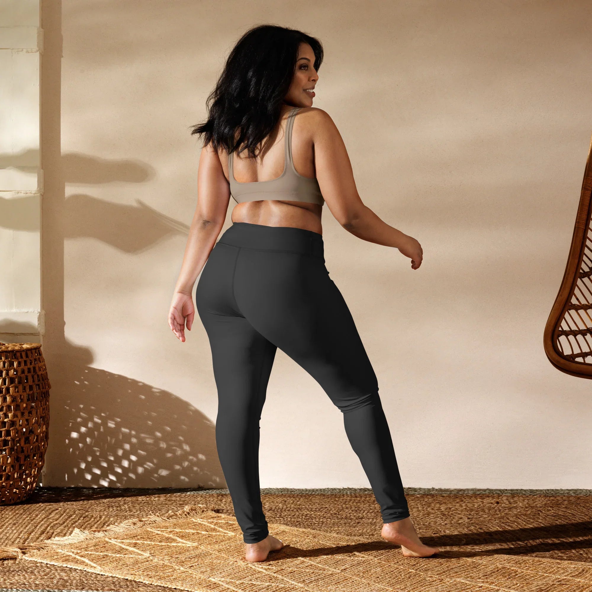 Yoga Leggings Leggings AwRans Clothing all-over-print-yoga-leggings-white-back-68773c4f72b00