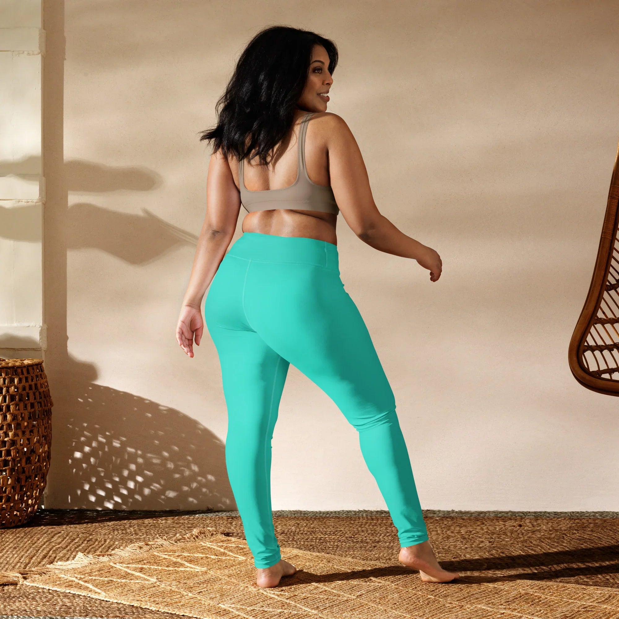Yoga Leggings Leggings AwRans Clothing all-over-print-yoga-leggings-white-back-68773d0c57683