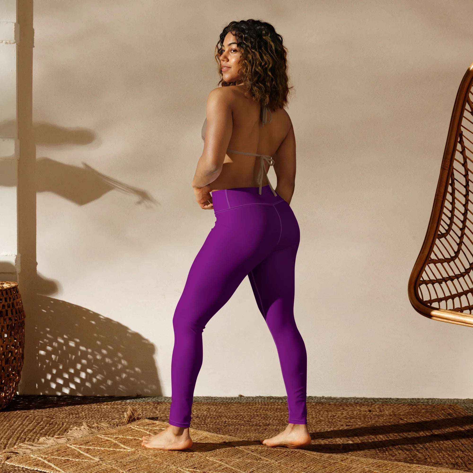 Yoga Leggings Leggings AwRans Clothing all-over-print-yoga-leggings-white-back-68773d4bc9f3d