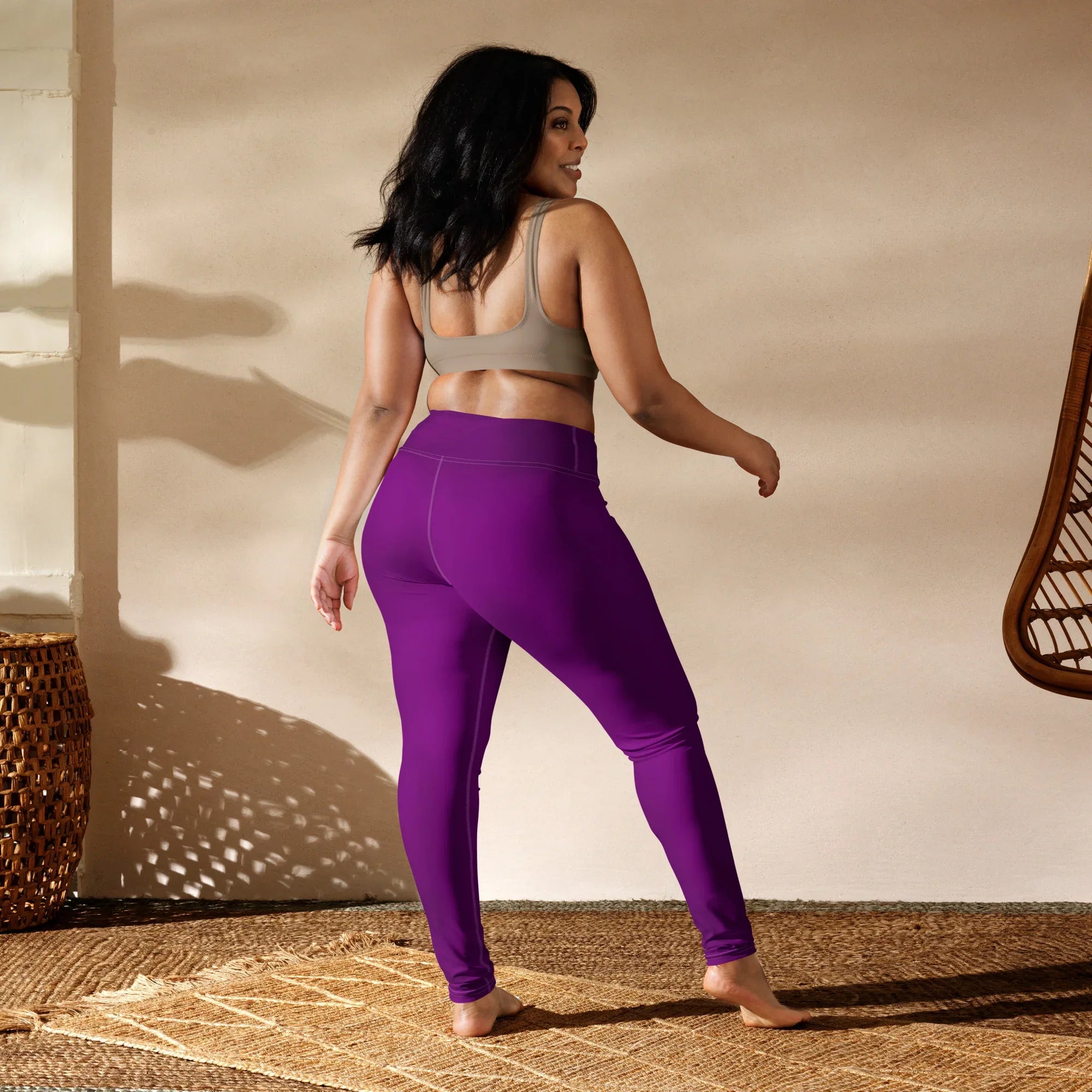 Yoga Leggings Leggings AwRans Clothing all-over-print-yoga-leggings-white-back-68773d4bca33c
