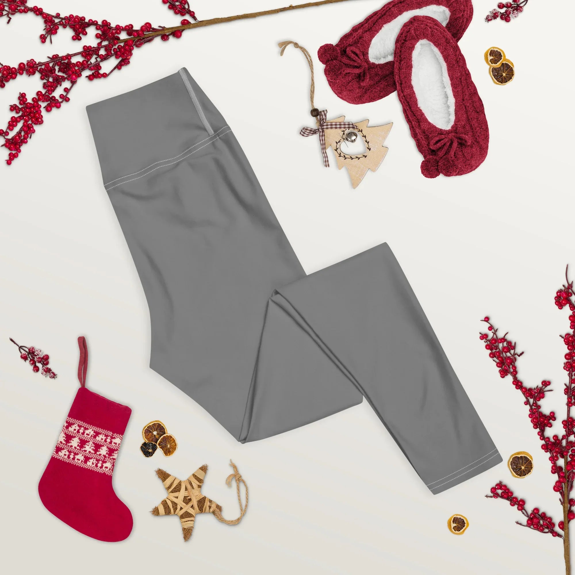 Yoga Leggings Leggings AwRans Clothing all-over-print-yoga-leggings-white-front-2-68773b93563c1