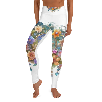 Super soft stretchy Yoga Leggings Roses gate - AwRans Clothing