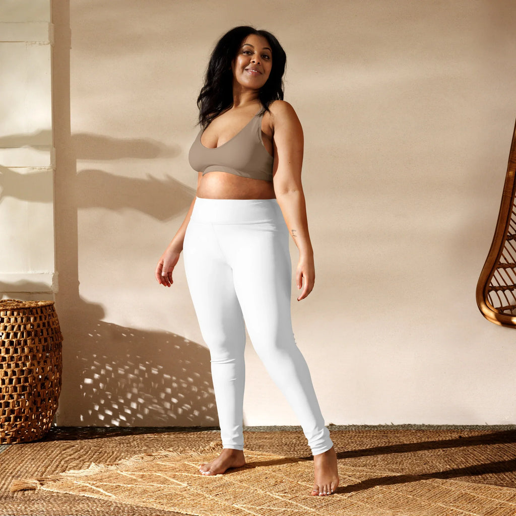Yoga Leggings Leggings AwRans Clothing all-over-print-yoga-leggings-white-front-687737a396ed1