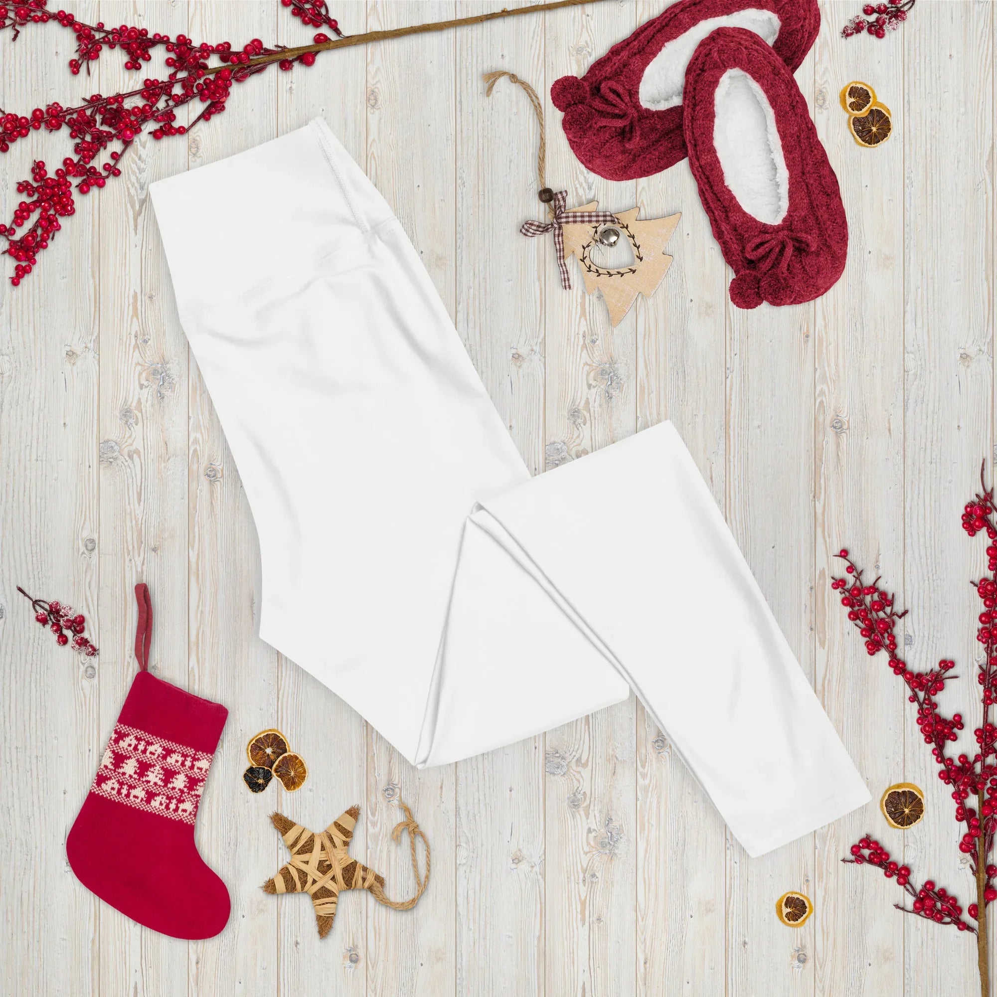 Yoga Leggings Leggings AwRans Clothing all-over-print-yoga-leggings-white-front-687737a398c3a