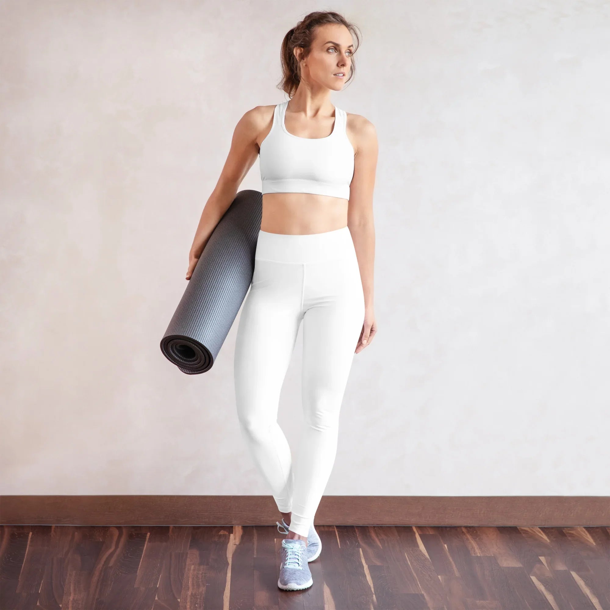 Yoga Leggings Leggings AwRans Clothing all-over-print-yoga-leggings-white-front-687737a399078