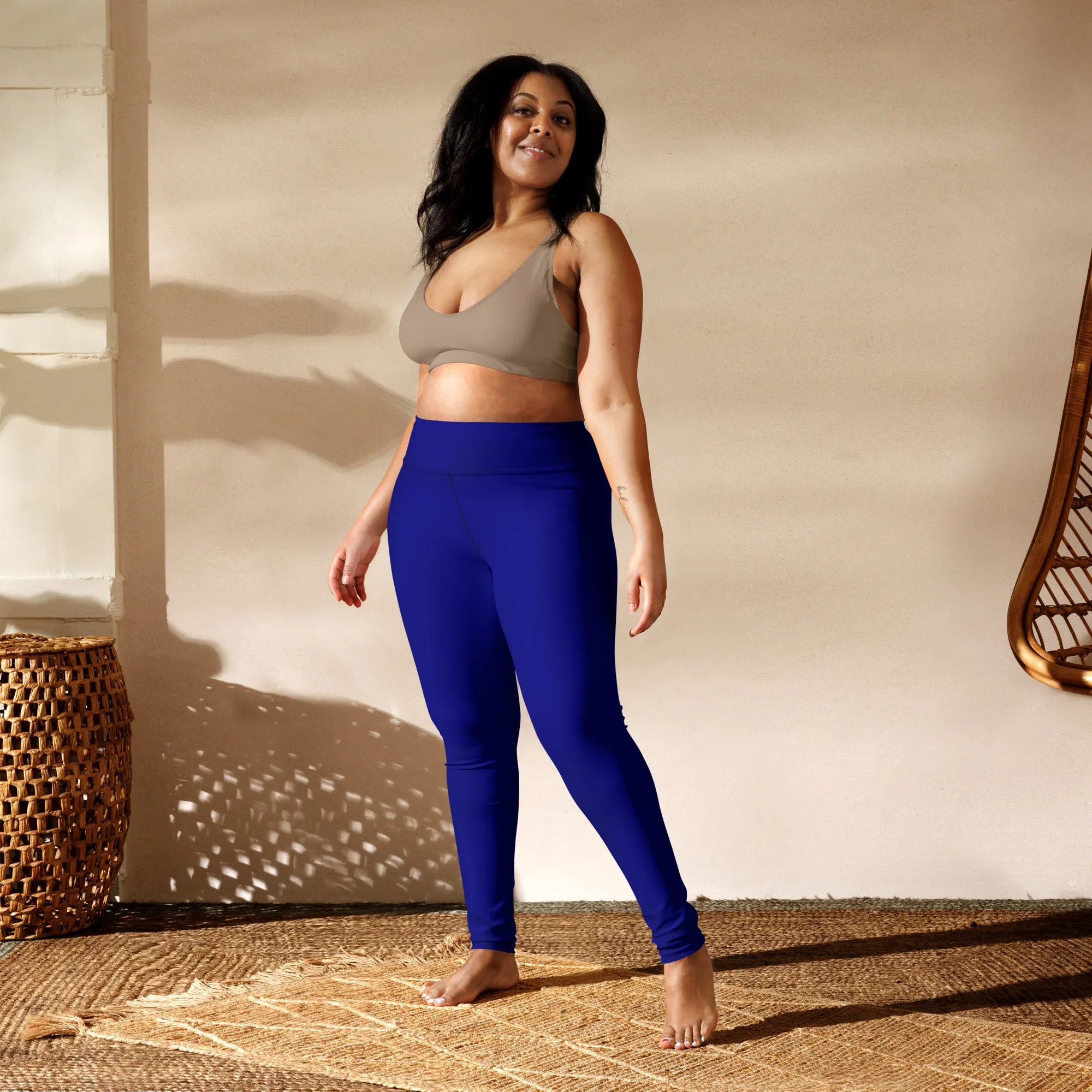 Yoga Leggings Leggings AwRans Clothing all-over-print-yoga-leggings-white-front-687739e82d309