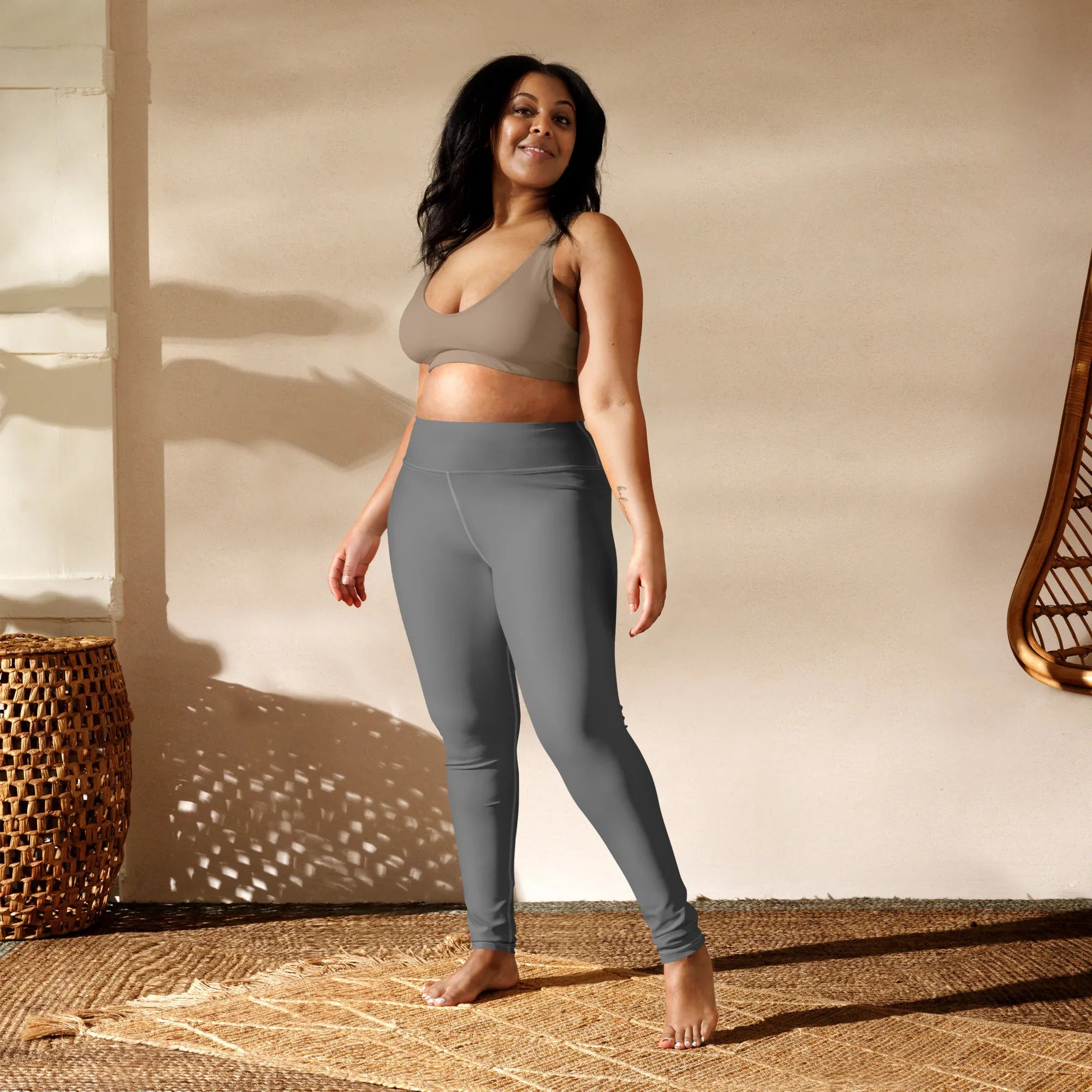Yoga Leggings Leggings AwRans Clothing all-over-print-yoga-leggings-white-front-68773b93545ca