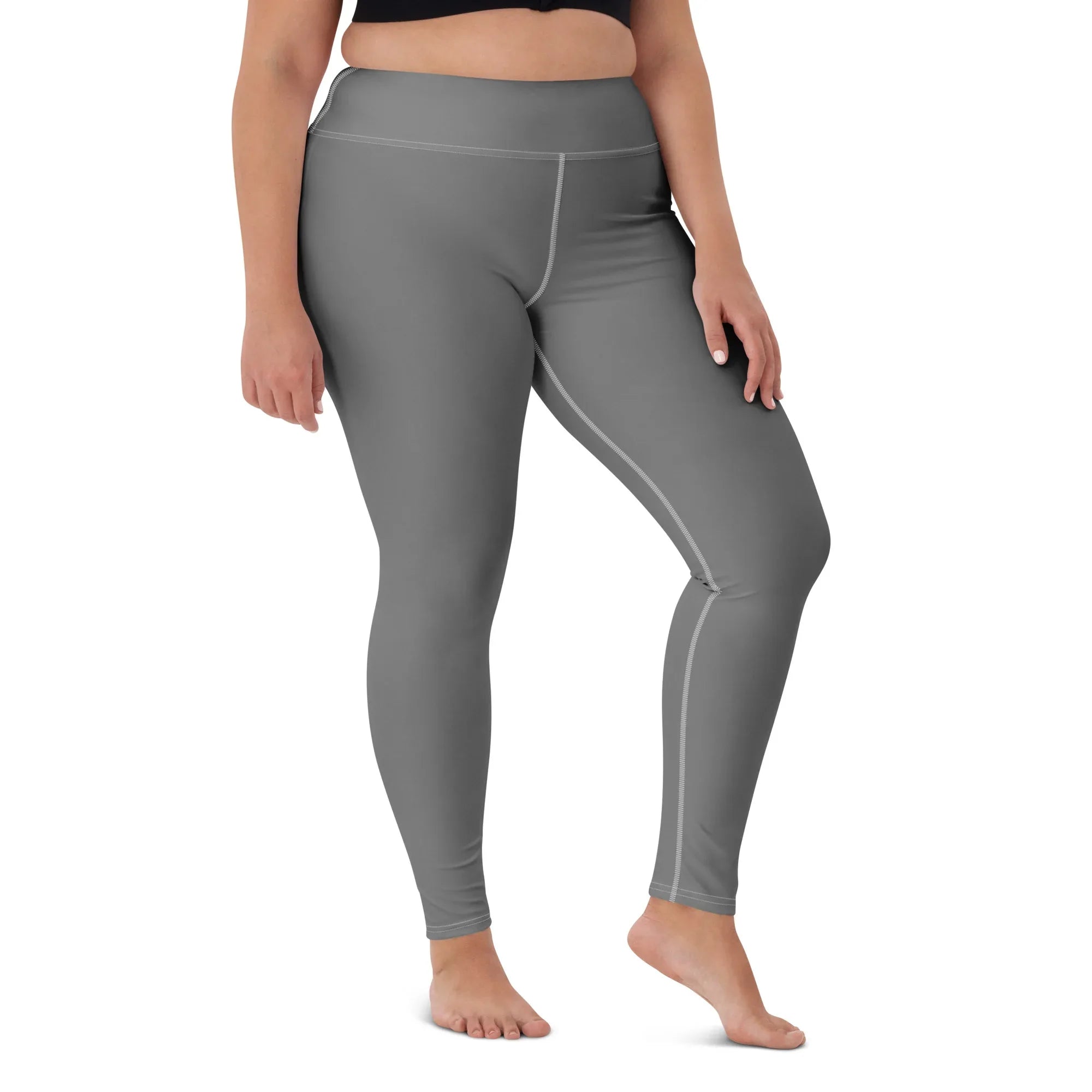 Yoga Leggings Leggings AwRans Clothing all-over-print-yoga-leggings-white-front-68773b9355d78