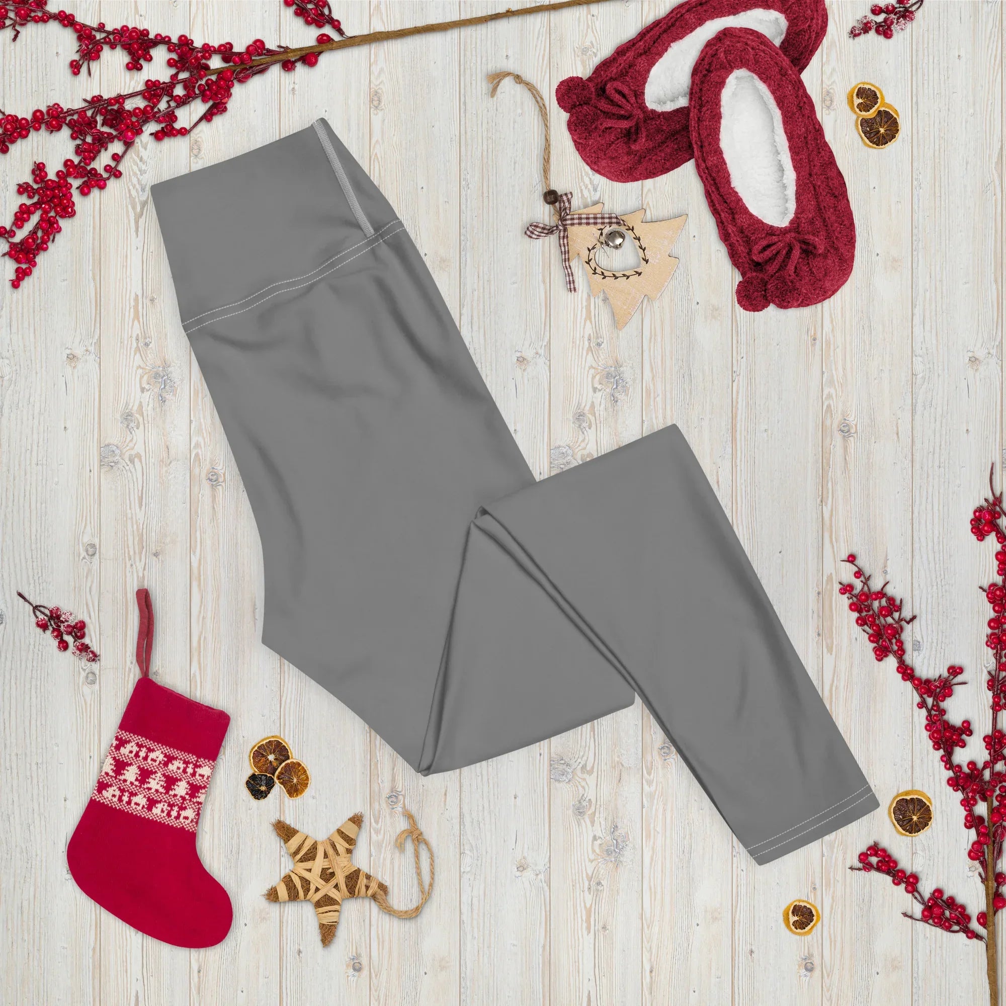 Yoga Leggings Leggings AwRans Clothing all-over-print-yoga-leggings-white-front-68773b9356481