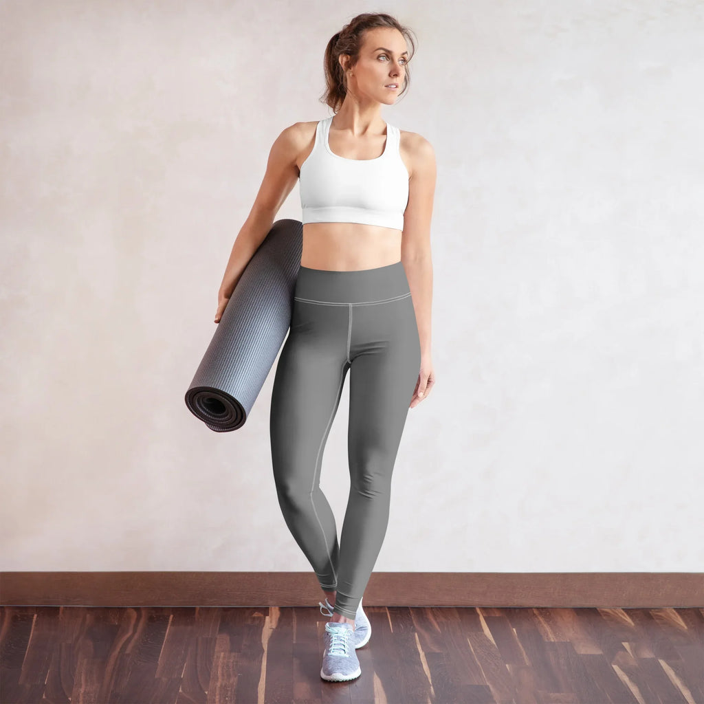 Yoga Leggings Leggings AwRans Clothing all-over-print-yoga-leggings-white-front-68773b935691b