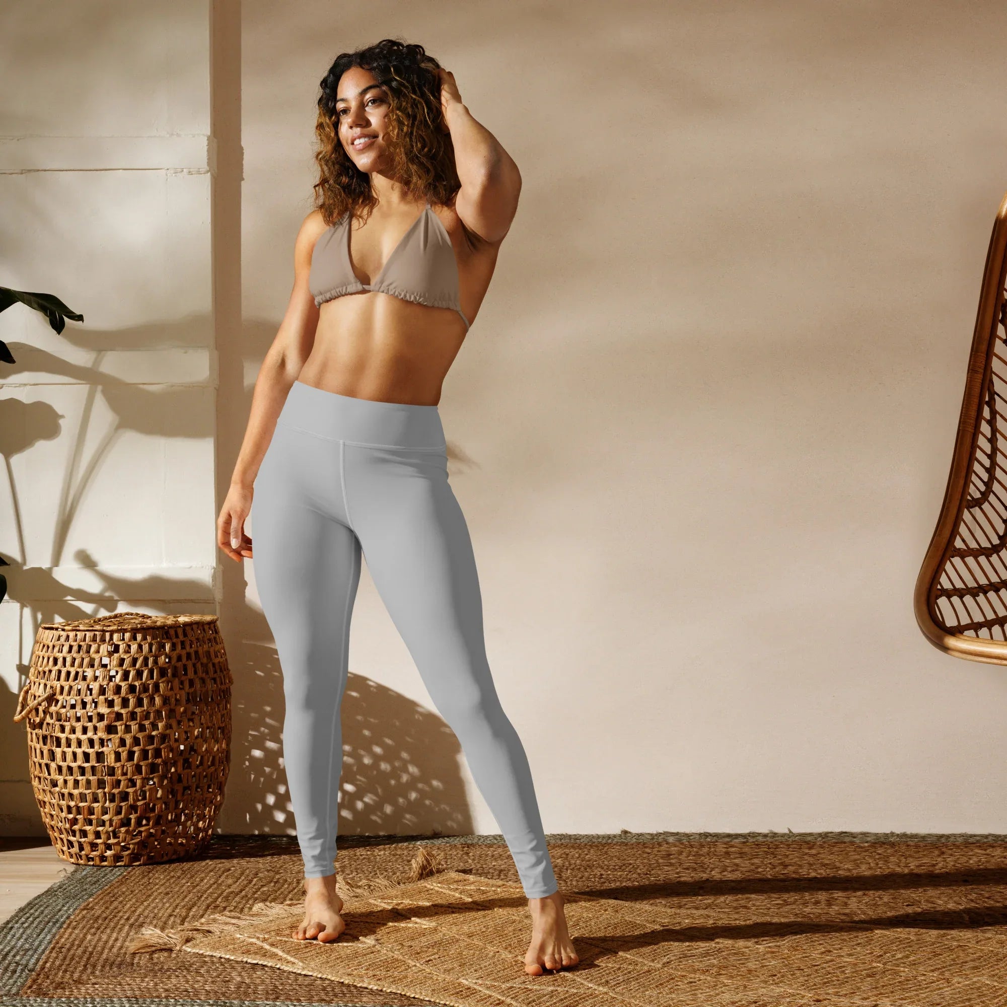 Yoga Leggings Leggings AwRans Clothing all-over-print-yoga-leggings-white-front-68773bd3ad606