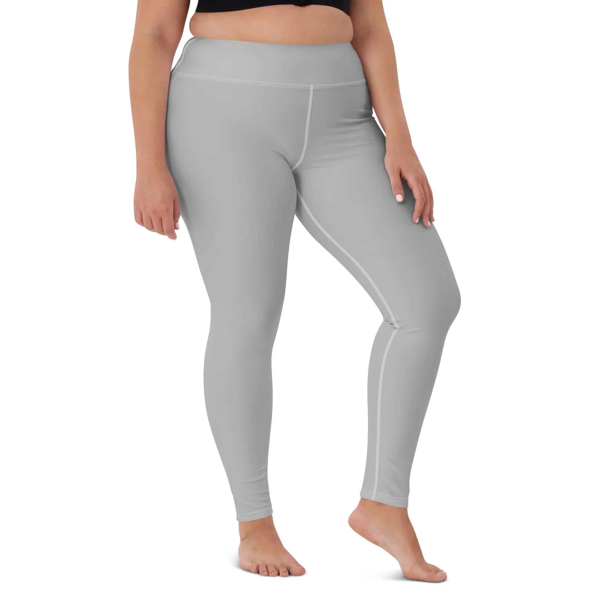 Yoga Leggings Leggings AwRans Clothing all-over-print-yoga-leggings-white-front-68773bd3add20