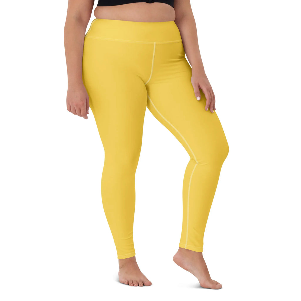 Yoga Leggings Leggings AwRans Clothing all-over-print-yoga-leggings-white-front-68773c111c264