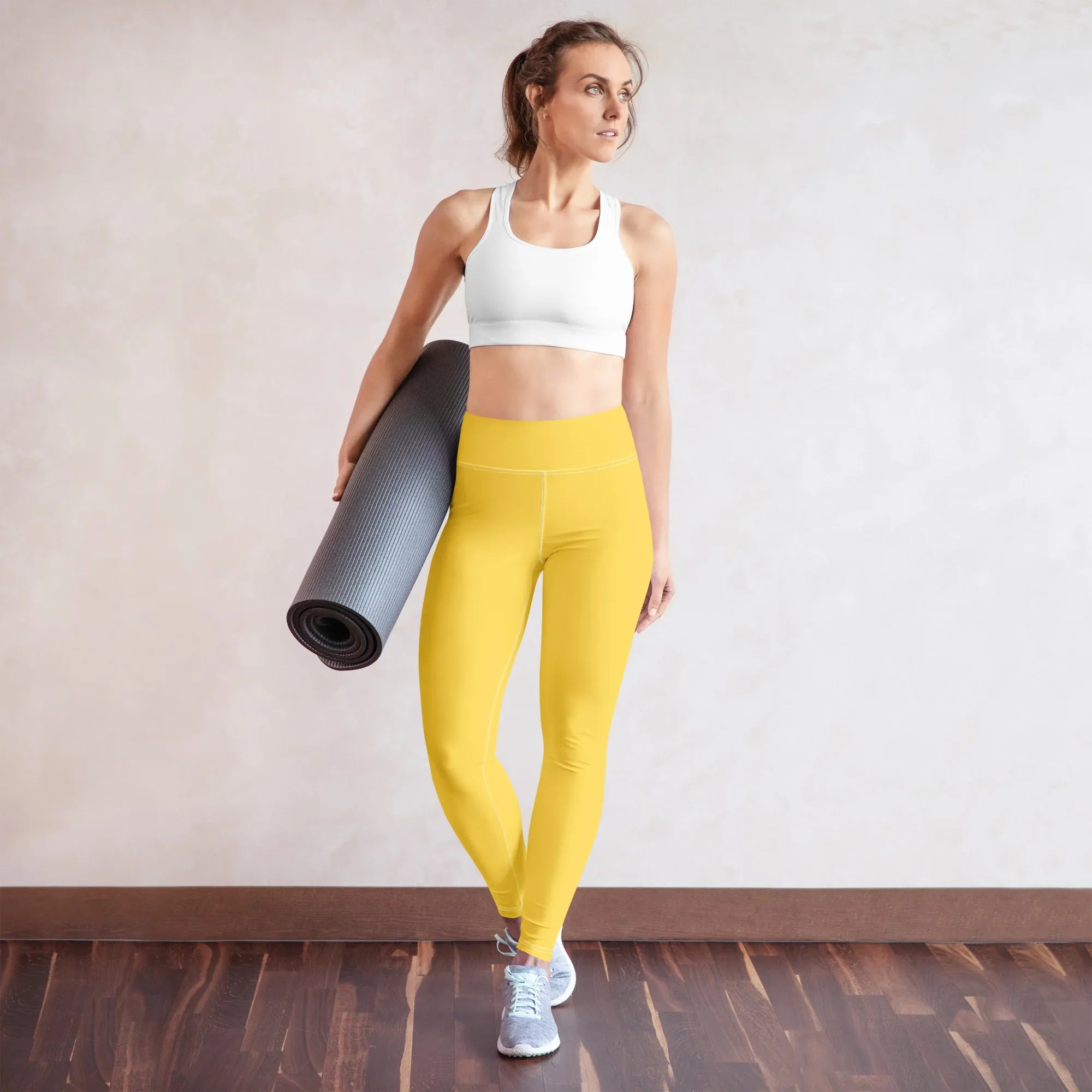 Yoga Leggings Leggings AwRans Clothing all-over-print-yoga-leggings-white-front-68773c111e435