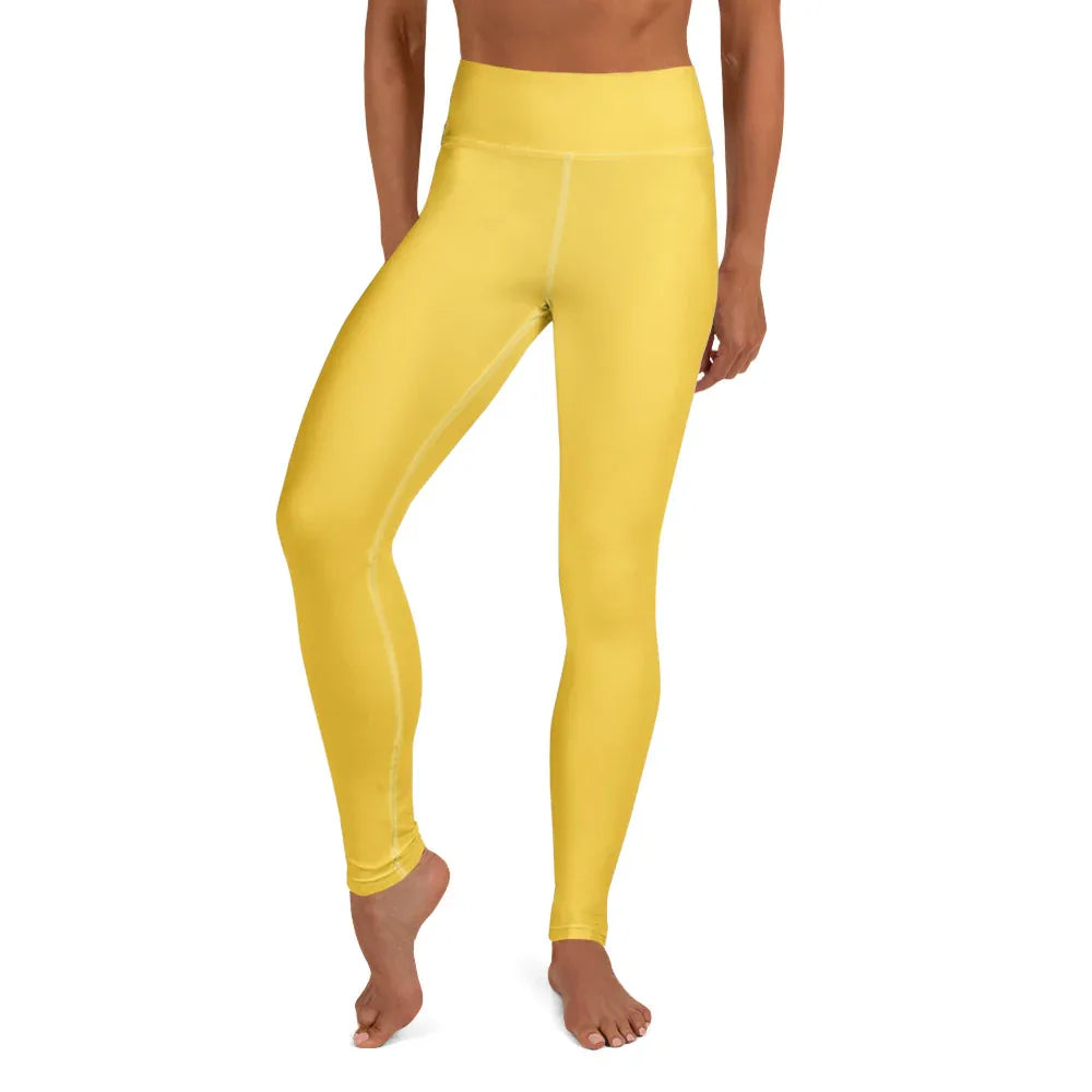 Yoga Leggings Leggings AwRans Clothing all-over-print-yoga-leggings-white-front-68773c111e652