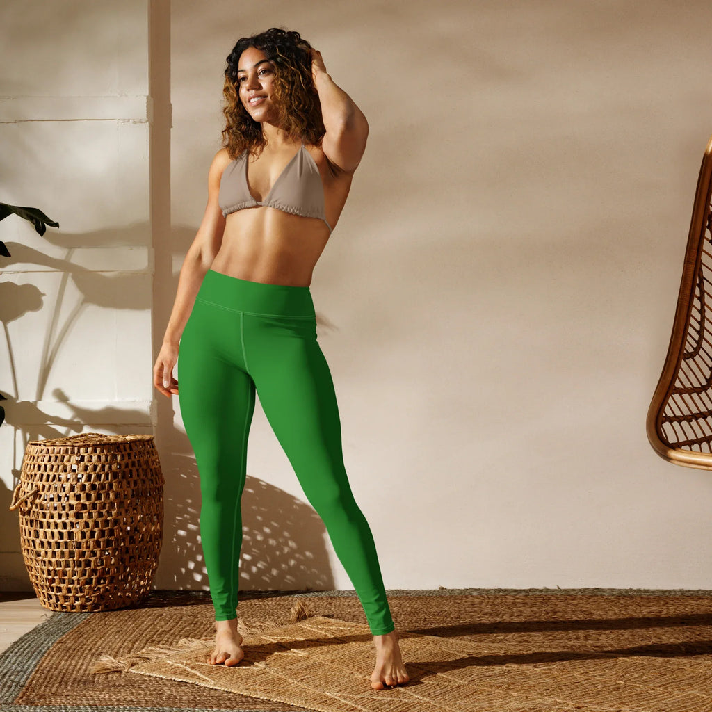 Yoga Leggings Leggings AwRans Clothing all-over-print-yoga-leggings-white-front-68773c8e559e9