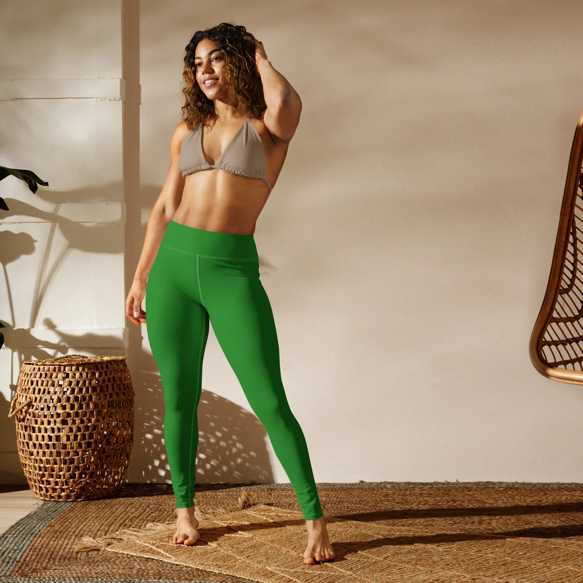 Yoga Leggings Leggings AwRans Clothing all-over-print-yoga-leggings-white-front-68773c8e559e9