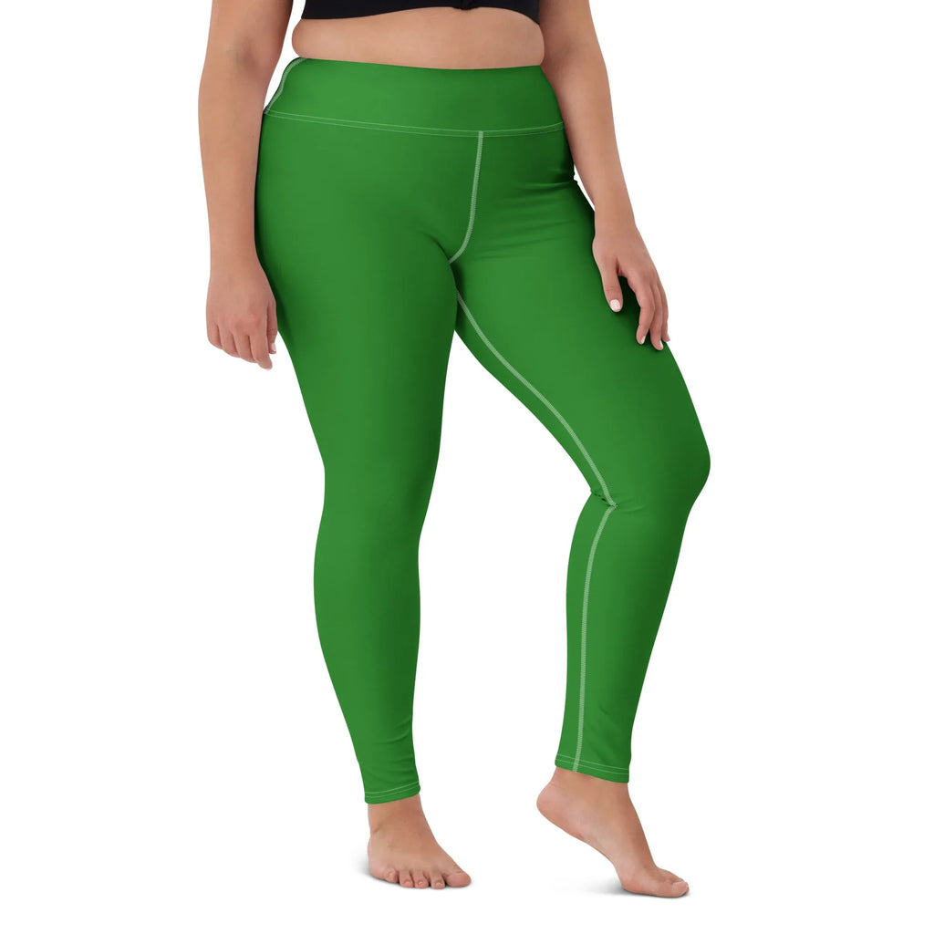 Yoga Leggings Leggings AwRans Clothing all-over-print-yoga-leggings-white-front-68773c8e56736