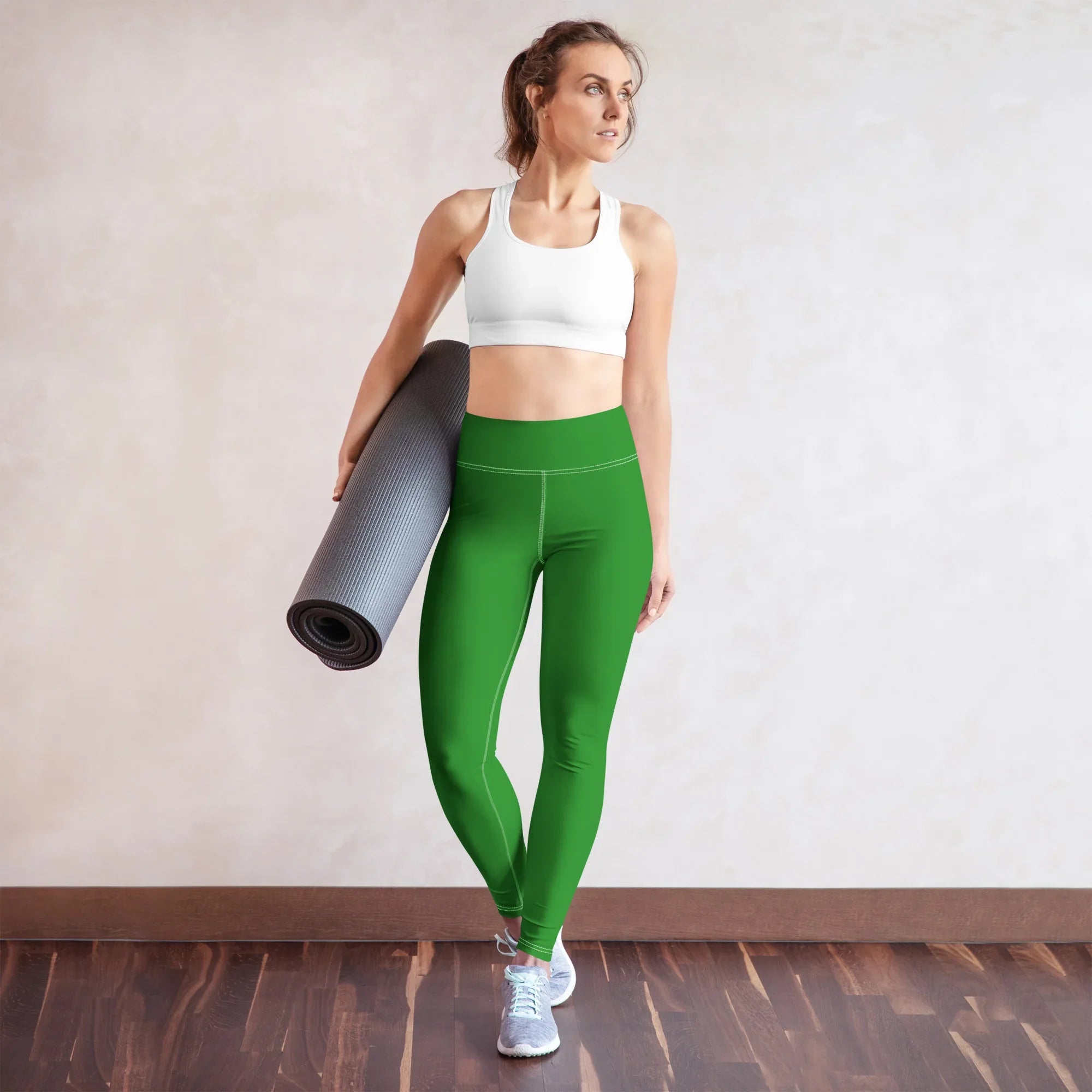 Yoga Leggings Leggings AwRans Clothing all-over-print-yoga-leggings-white-front-68773c8e57279