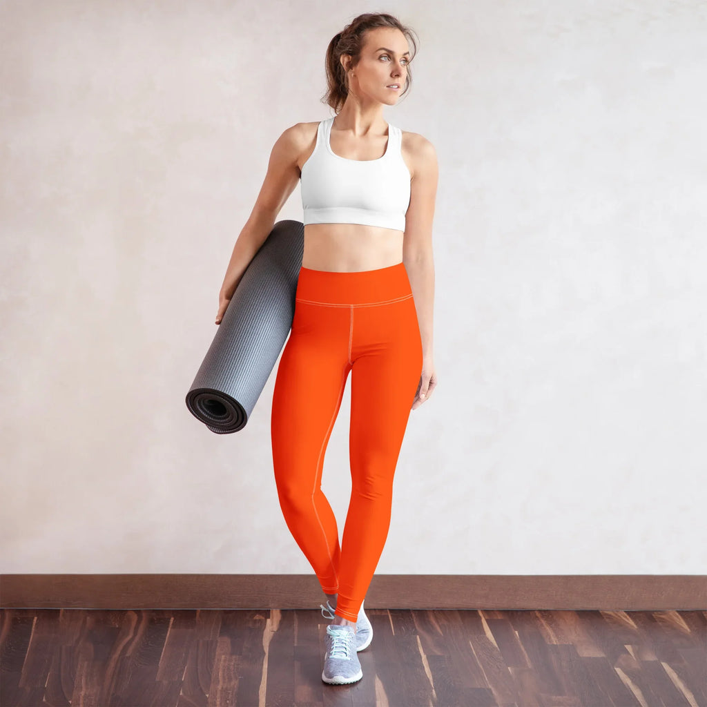 Yoga Leggings Leggings AwRans Clothing all-over-print-yoga-leggings-white-front-68773ccd1583c