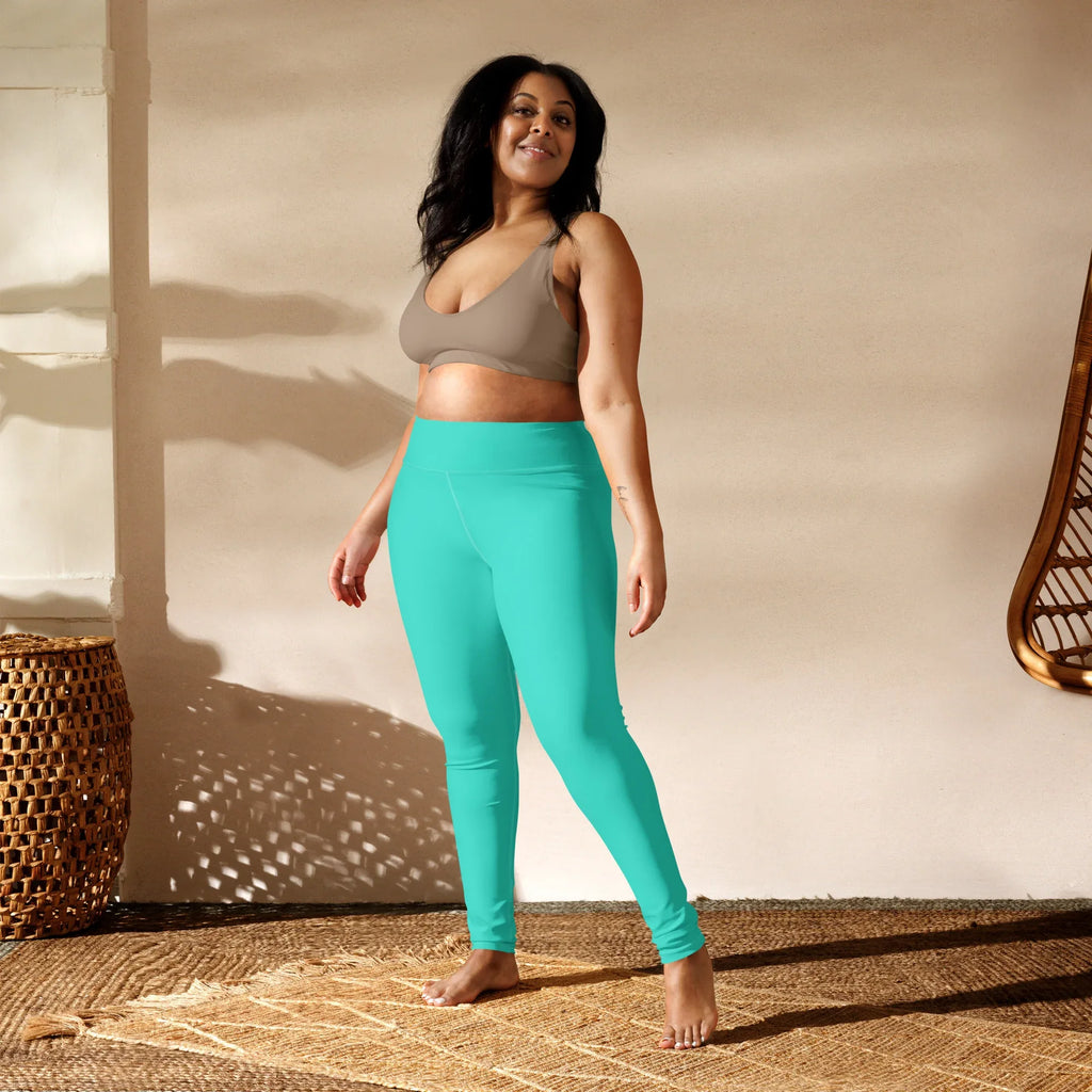 Yoga Leggings Leggings AwRans Clothing all-over-print-yoga-leggings-white-front-68773d0c5758b