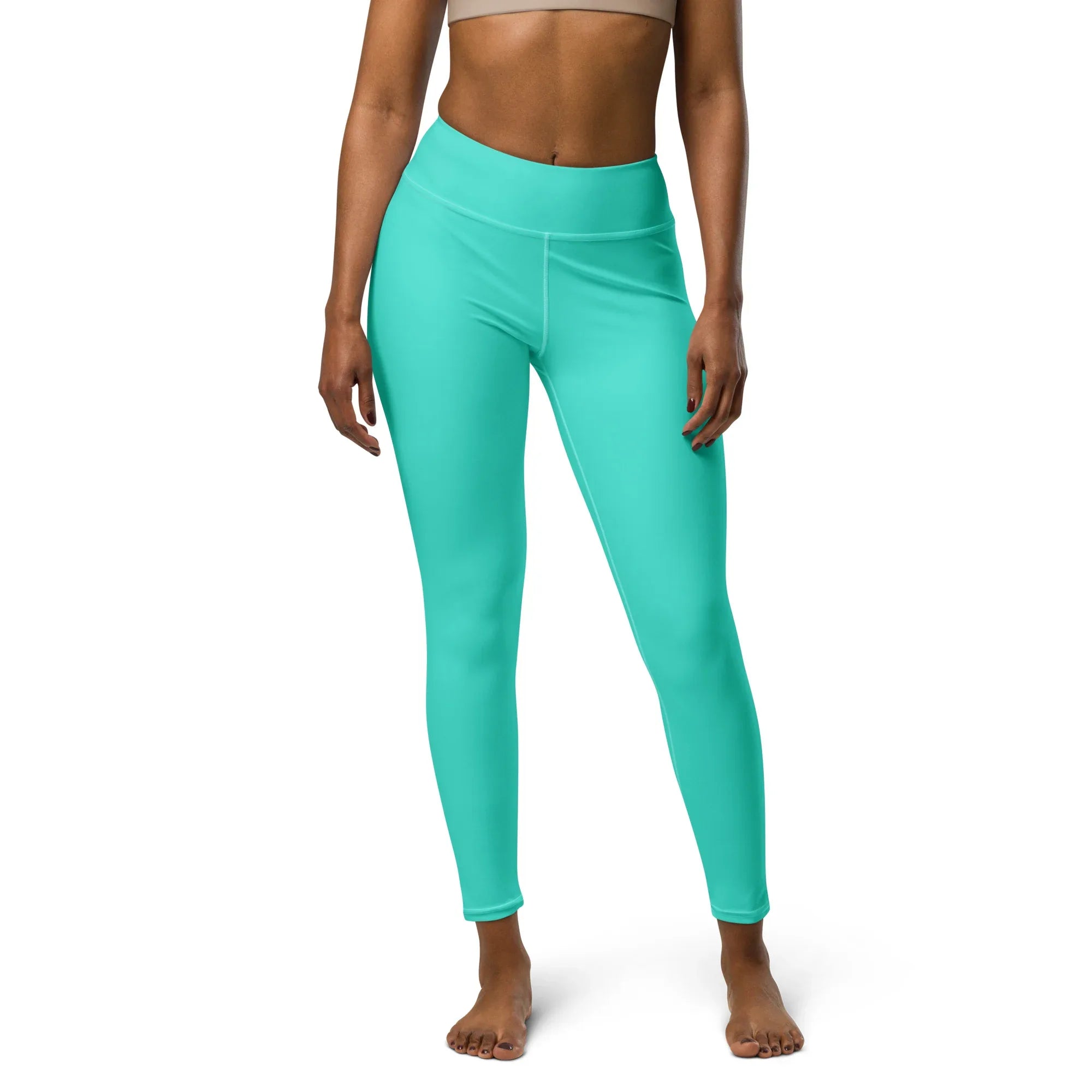 Yoga Leggings Leggings AwRans Clothing all-over-print-yoga-leggings-white-front-68773d0c581fe