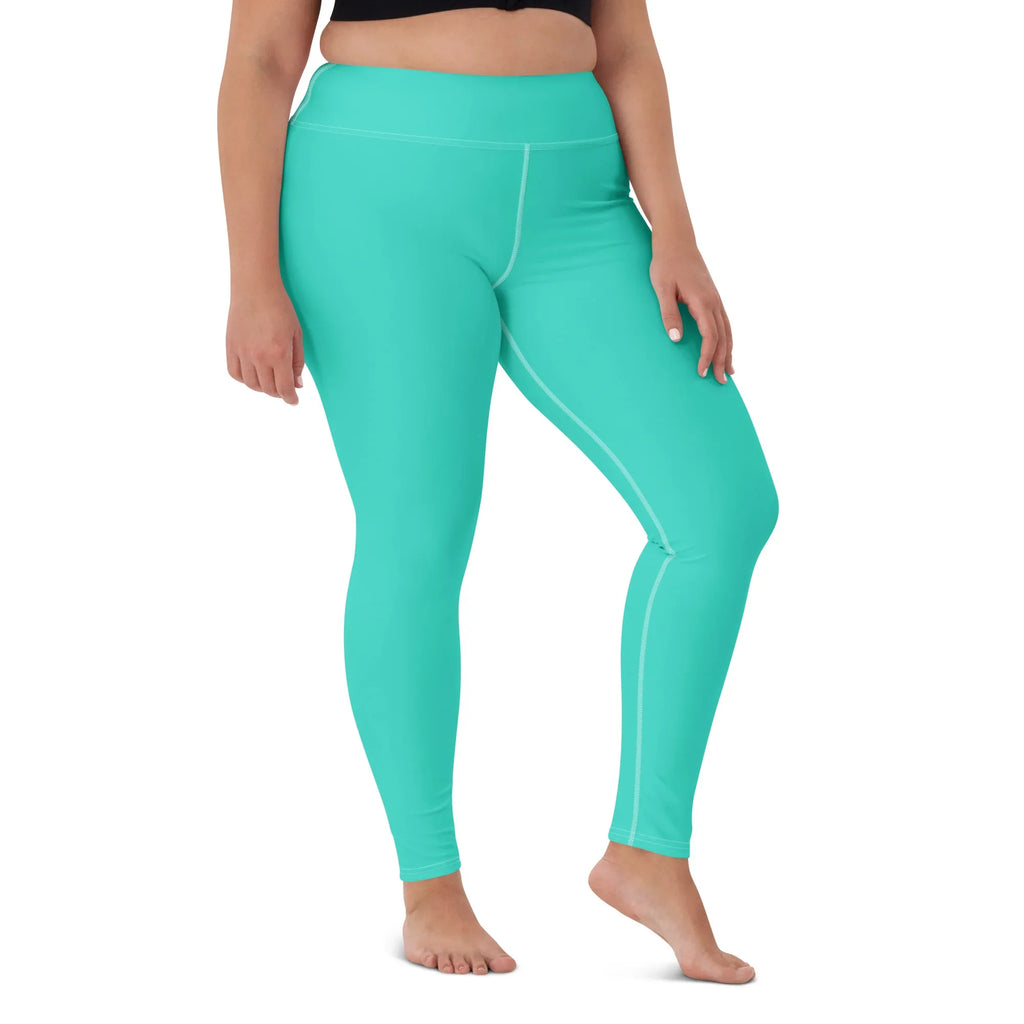 Yoga Leggings Leggings AwRans Clothing all-over-print-yoga-leggings-white-front-68773d0c58b9c