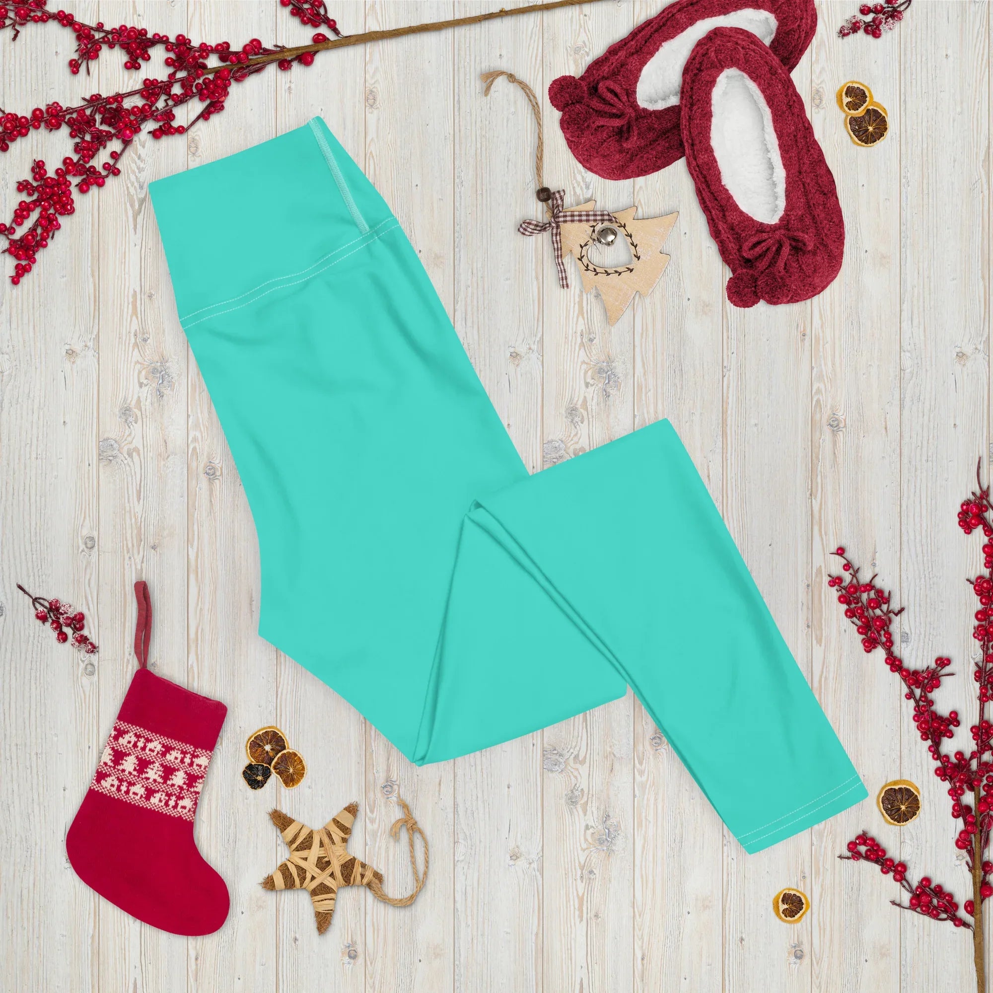 Yoga Leggings Leggings AwRans Clothing all-over-print-yoga-leggings-white-front-68773d0c59274