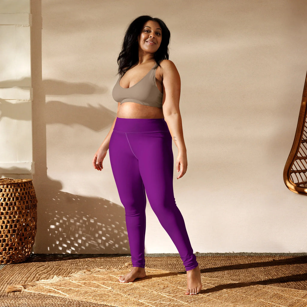 Yoga Leggings Leggings AwRans Clothing all-over-print-yoga-leggings-white-front-68773d4bca138