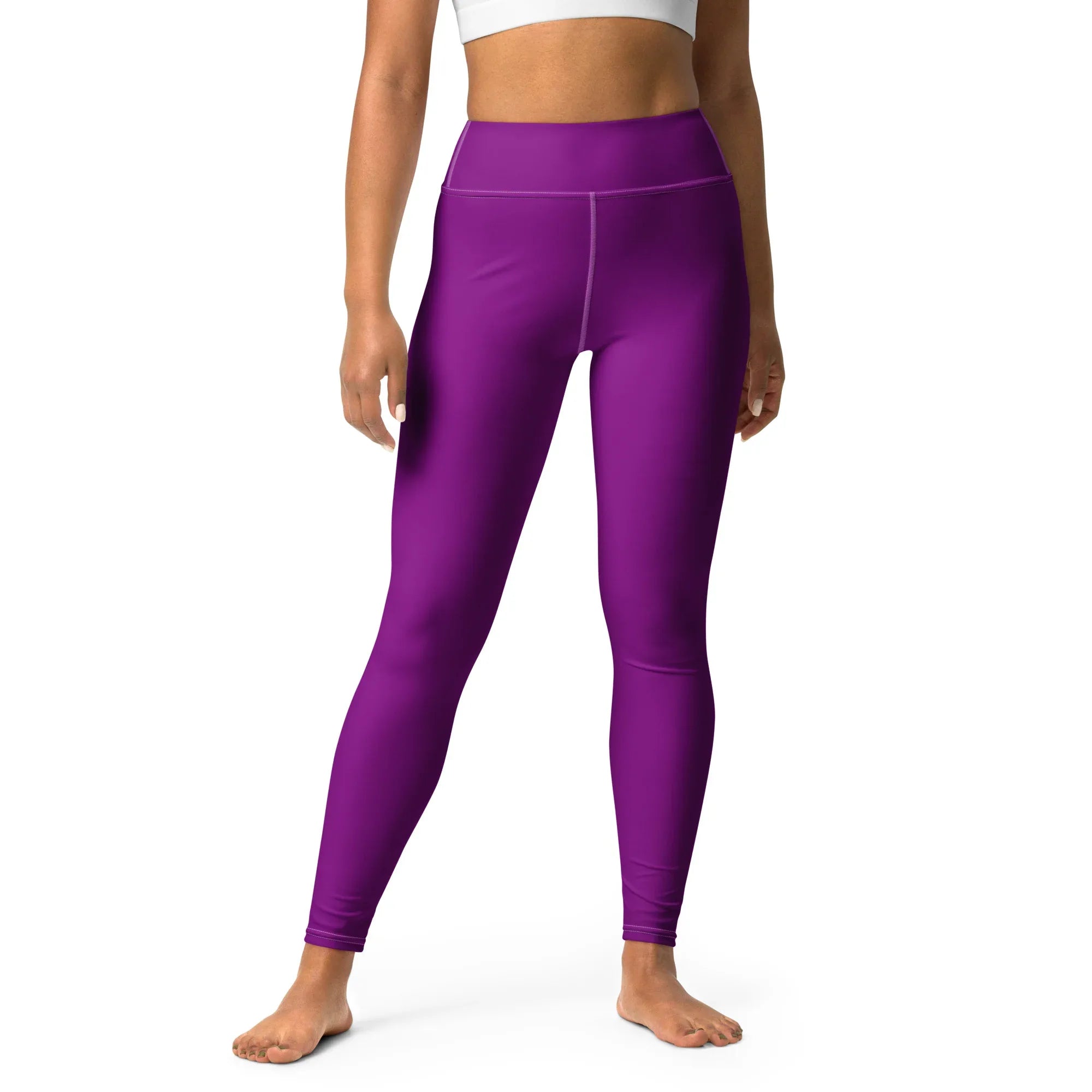 Yoga Leggings Leggings AwRans Clothing all-over-print-yoga-leggings-white-front-68773d4bcbe85