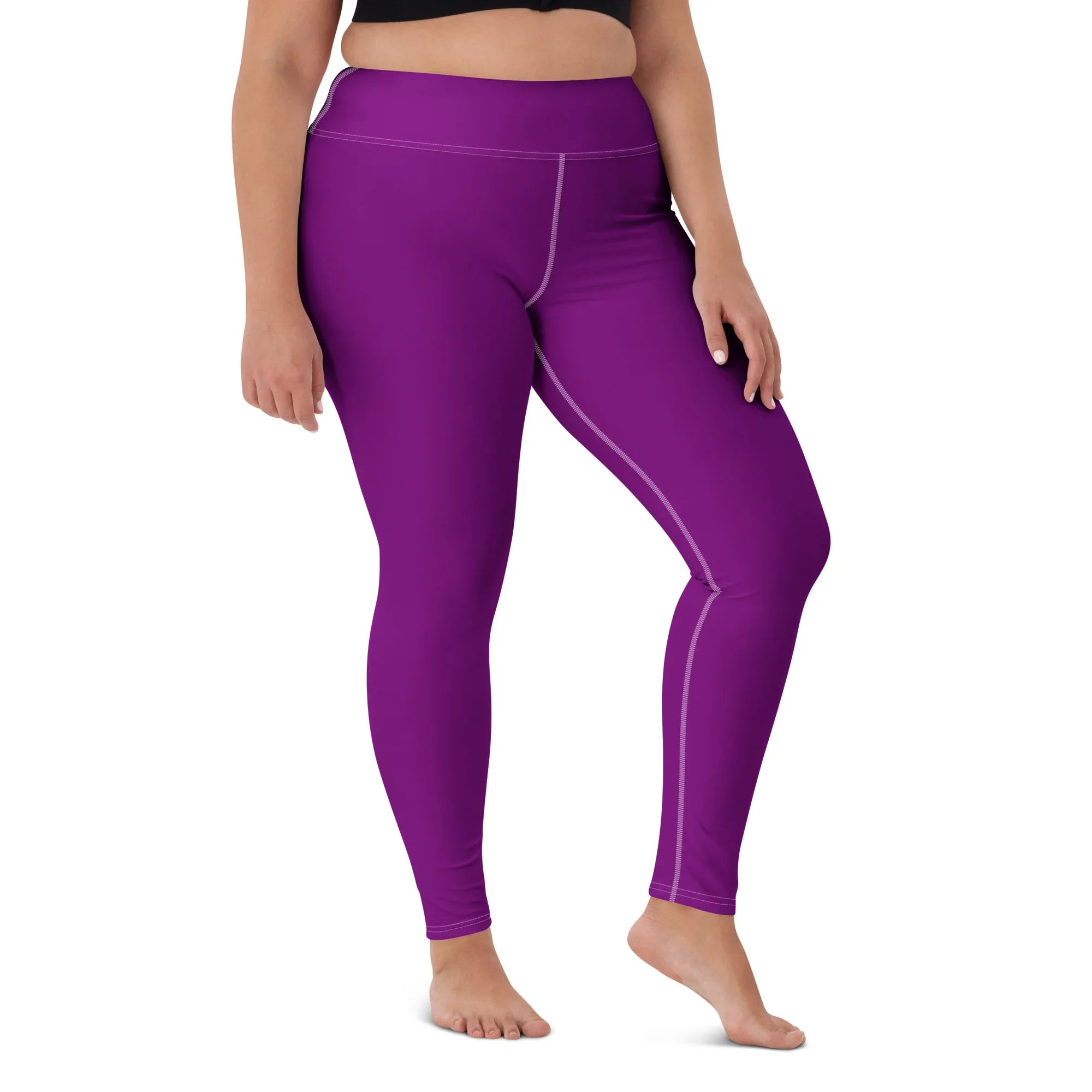 Yoga Leggings Leggings AwRans Clothing all-over-print-yoga-leggings-white-front-68773d4bccec1
