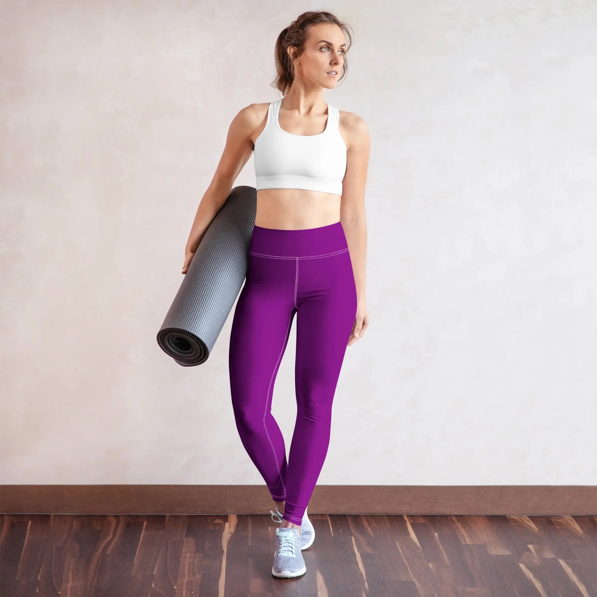 Yoga Leggings Leggings AwRans Clothing all-over-print-yoga-leggings-white-front-68773d4bce5ac