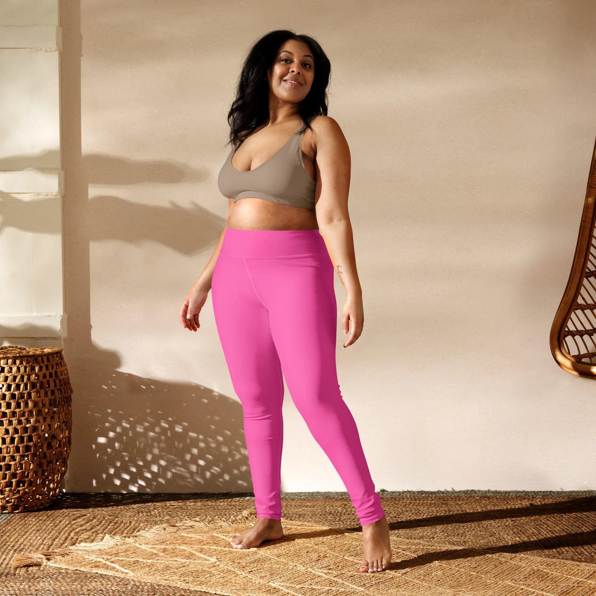 Yoga Leggings Leggings AwRans Clothing all-over-print-yoga-leggings-white-front-68773d8be2ae3