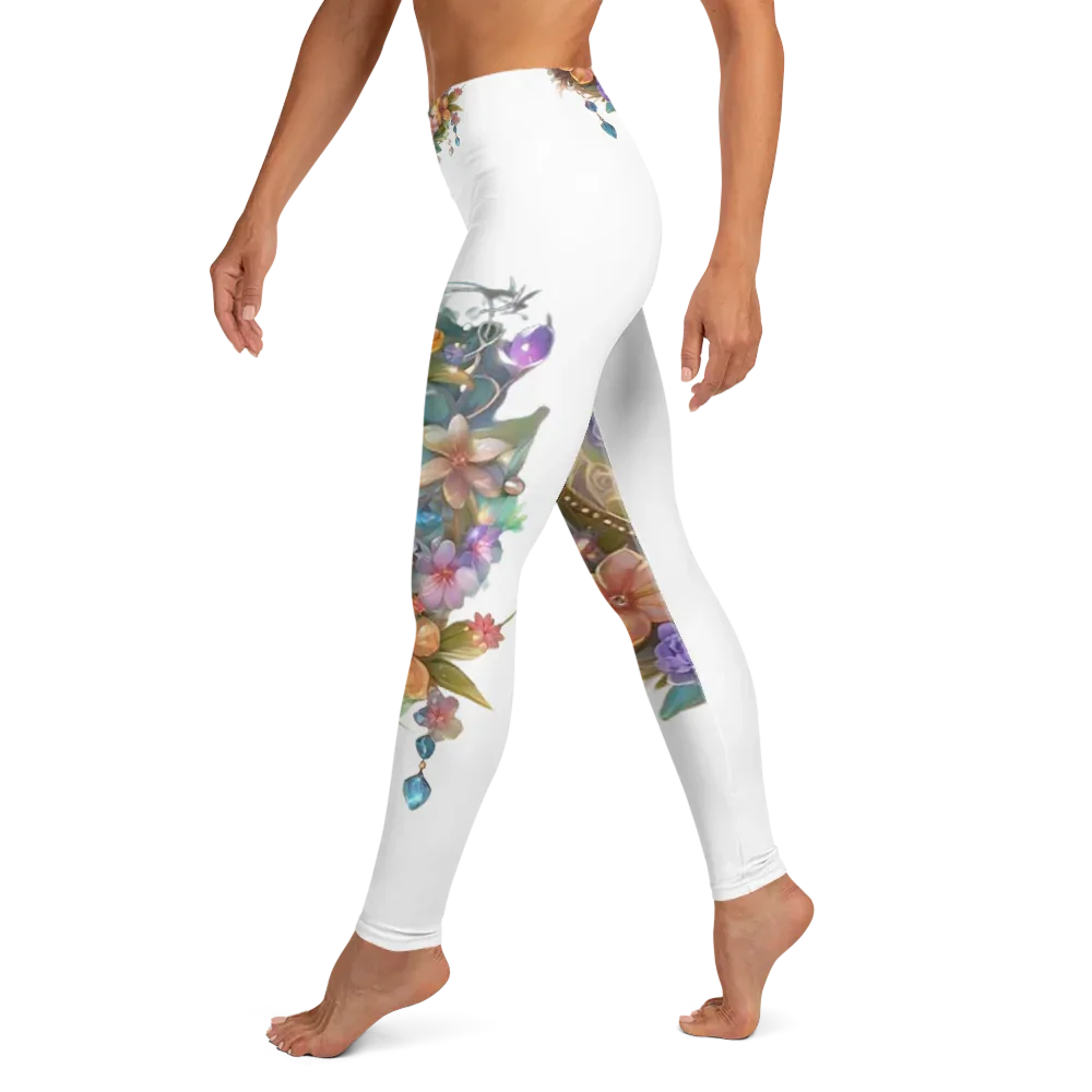 Super soft stretchy Yoga Leggings Roses gate - AwRans Clothing