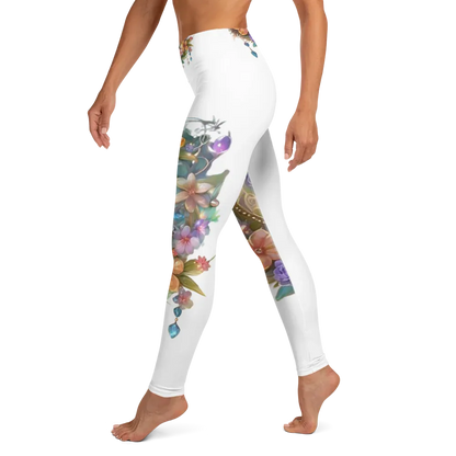 Super soft stretchy Yoga Leggings Roses gate - AwRans Clothing