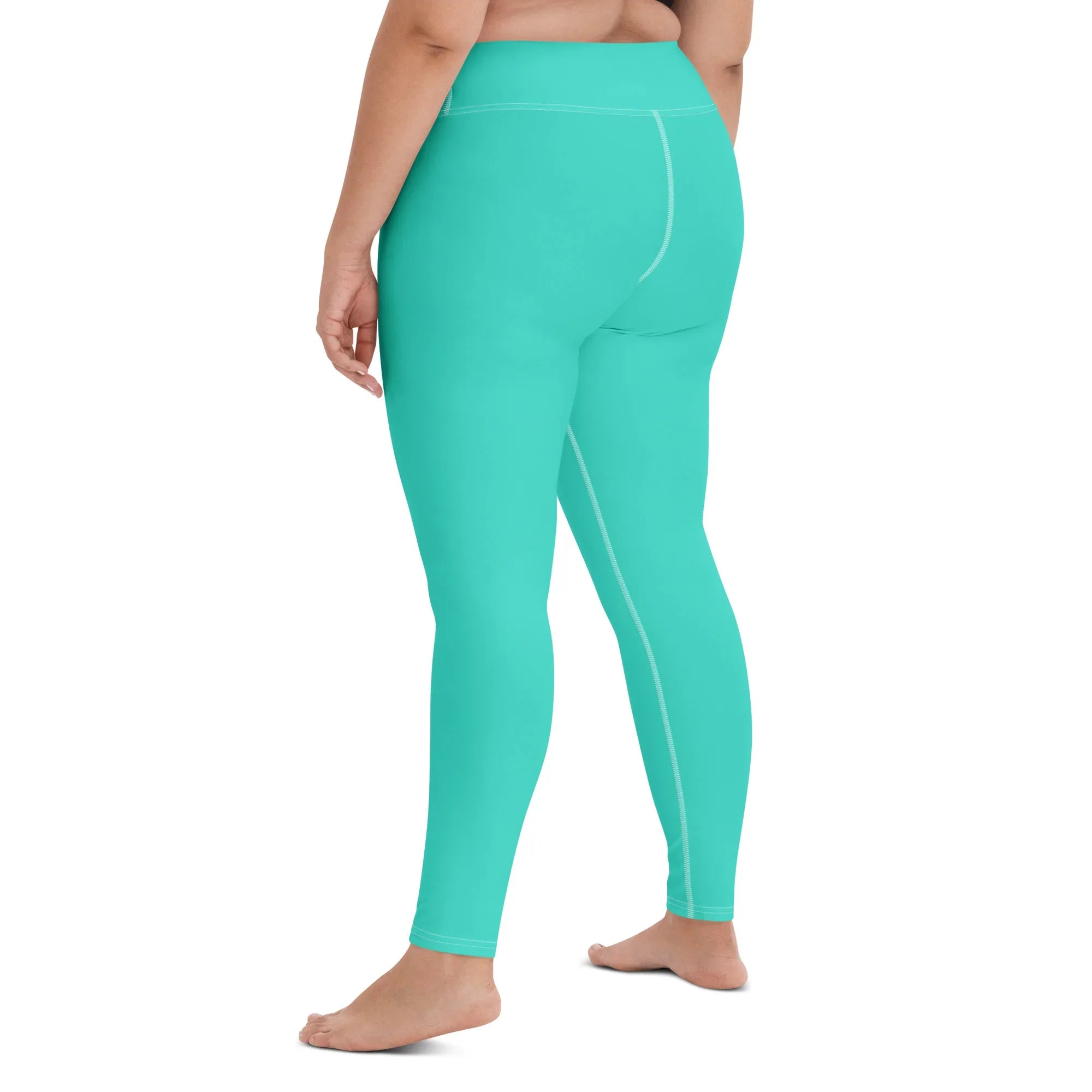 Yoga Leggings Leggings AwRans Clothing all-over-print-yoga-leggings-white-left-back-68773d0c5887f