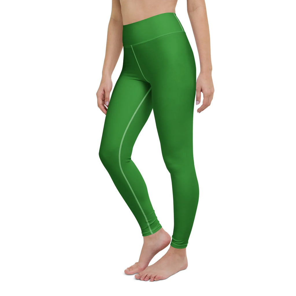 Yoga Leggings Leggings AwRans Clothing all-over-print-yoga-leggings-white-left-front-68773c8e56f93