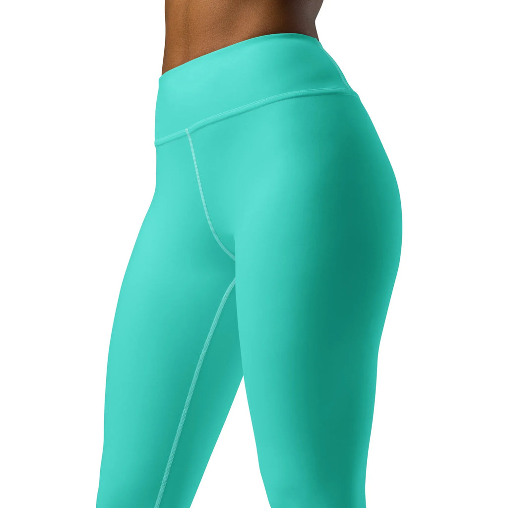 Yoga Leggings Leggings AwRans Clothing all-over-print-yoga-leggings-white-left-front-68773d0c57f90